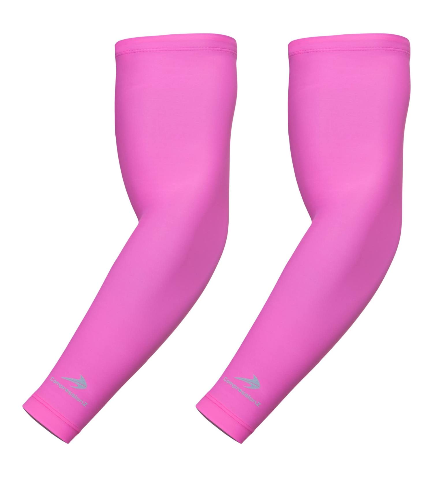 CompressionZ UV Protection Compression Arm Sleeves Pink XS for Men & Women - Buy Online on SooperMarket.com
