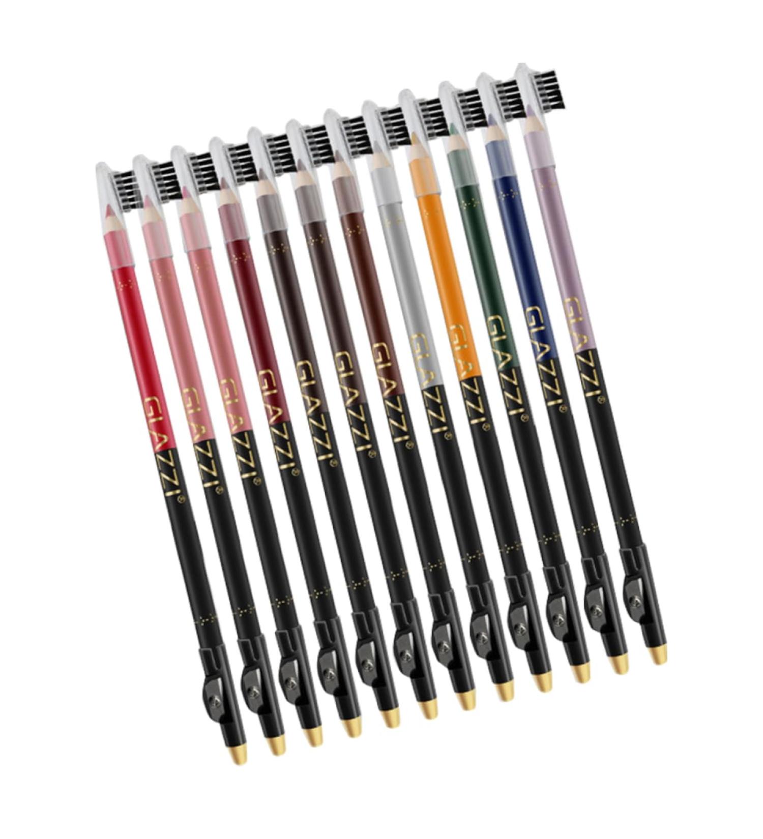 PLAFOPE 12pcs Lip Liner Eyeliner Make up Lipliner Black Waterproof Eyeliner Natural Pen Gel Eyeliner Plastic - Buy Online on SooperMarket.com