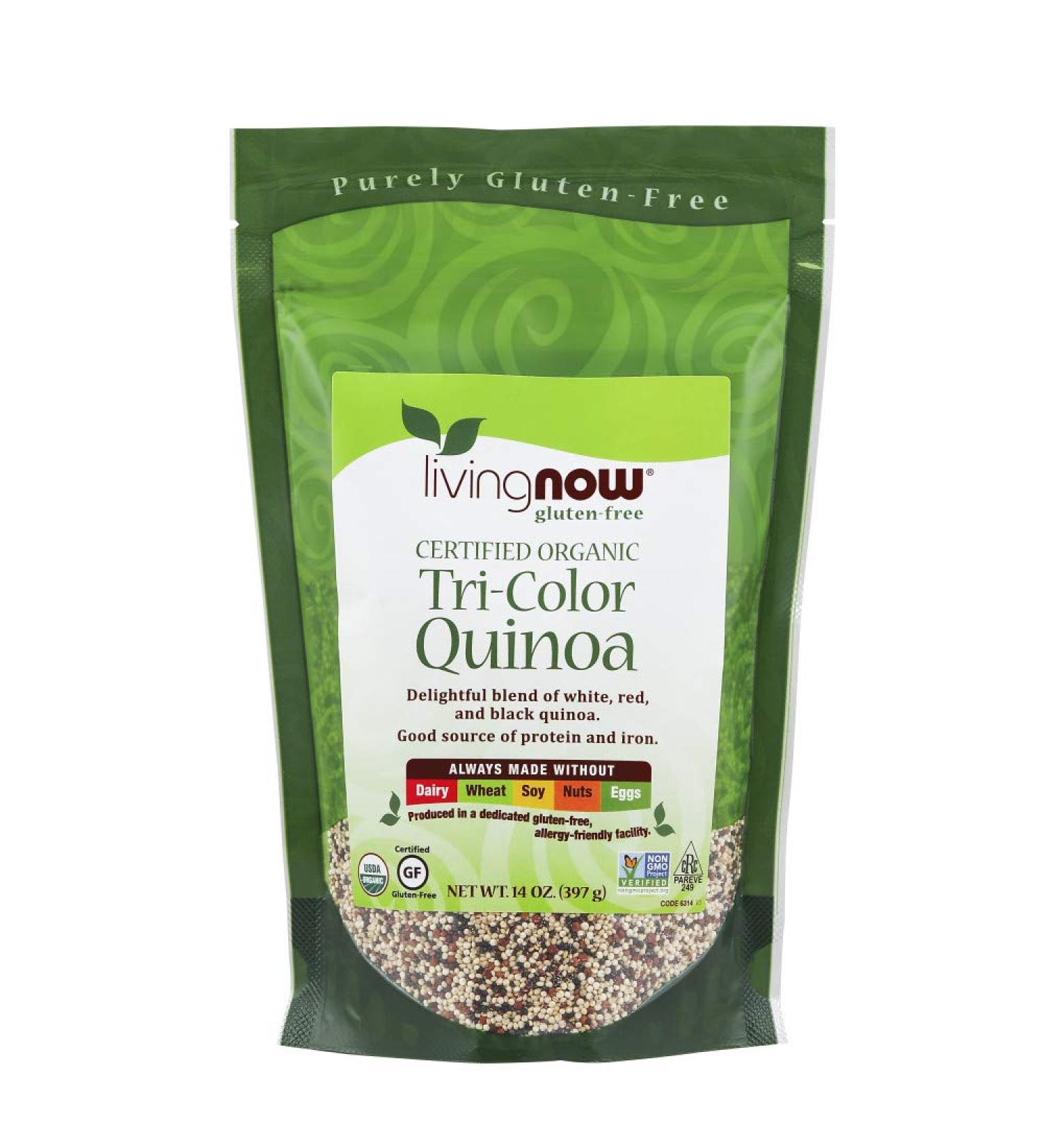 Now Foods Organic Tri-Color Quinoa 14 oz - Nutrient-Rich Superfood - Buy Online on SooperMarket.com
