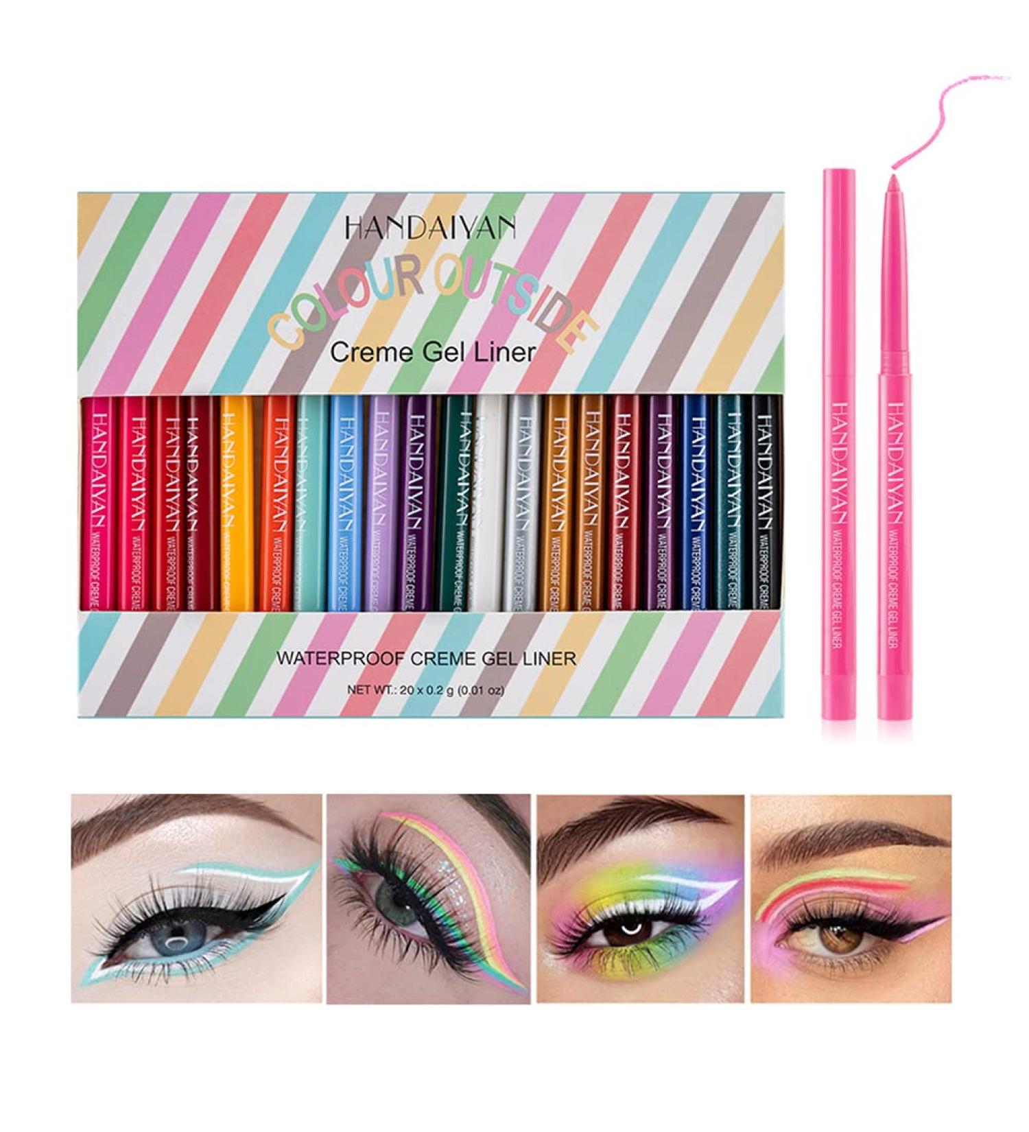 Luxsea Eye Liner Pencil Set - 20 Colors, Waterproof, Matte, Long Lasting Makeup Pencils - Quick Dry Ultra Eyeliner Set for Women - 20 PCS, Colored Eyeliners and Shadow Pencils - Buy Online on SooperMarket.com