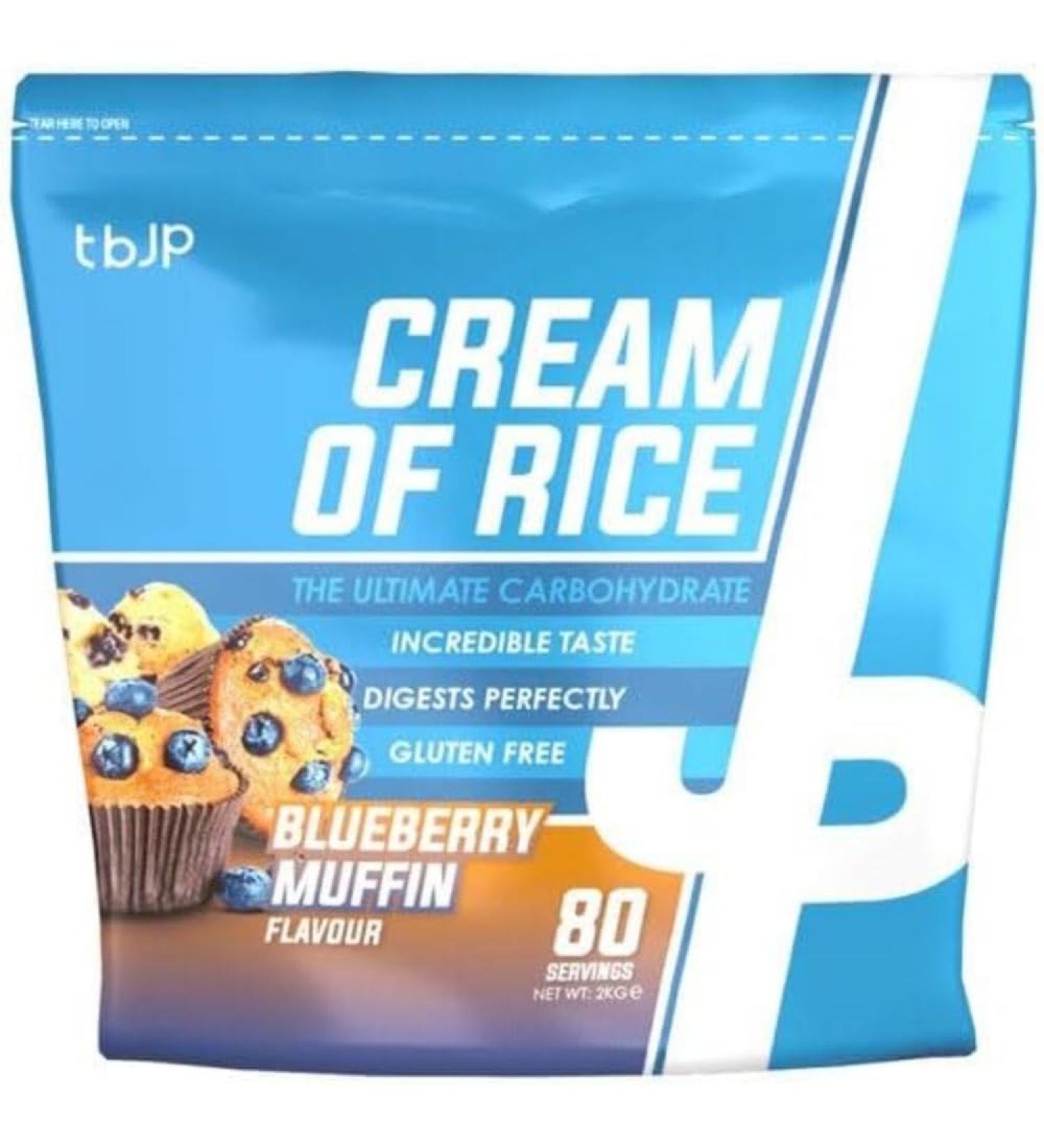 Trained by: JP Nutrition Cream of Rice 2kg The Ultimate Carbohydrate (Blueberry Muffin)