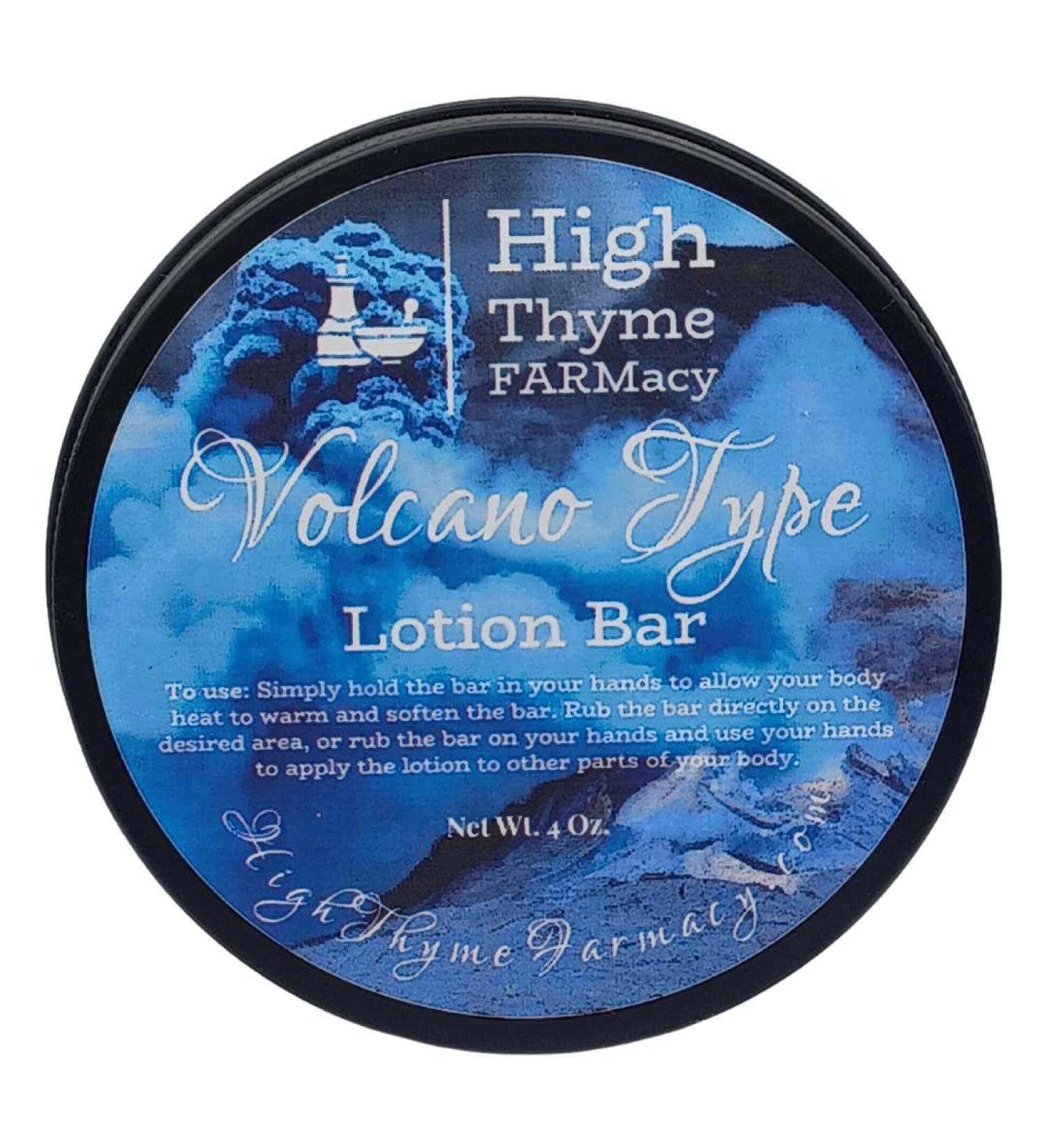 Volcano Type Lotion Bar - 3.5oz Waterless Beeswax Moisturizer - Eco-Friendly Travel Massage Lotion - Buy Online on SooperMarket.com