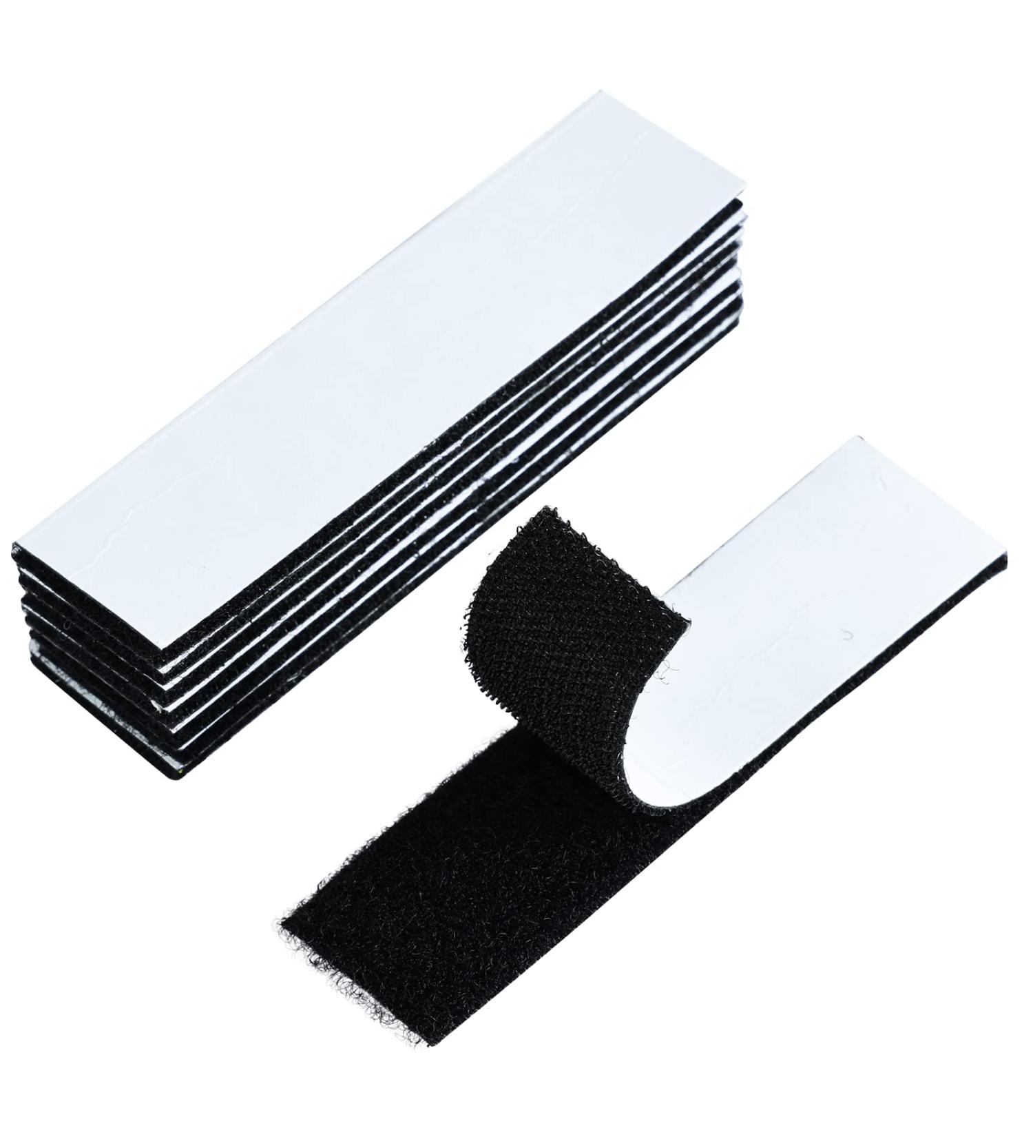 20 Sets Hook and Loop Strips with Adhesive  1 x 4 Inch Strong Back Adhesive Fasteners Tape  Double Sided Strips Mounting Tape  Black Total 80 Inch - Buy Online on SooperMarket.com