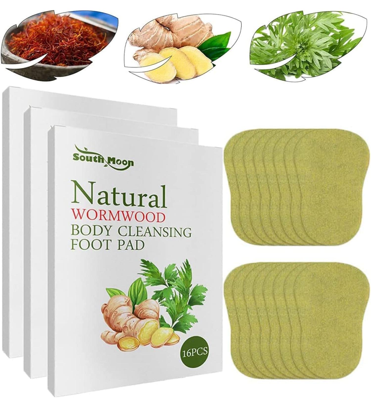 Wormwood Body Cleansing Foot Pads Natural Herb Wormwood Foot Pads Herb Wormwood Foot De_tox Pads Foot Detox Patches Relieve for Relieve Stress Help Sleeping Foot Care and Pain Relief (6 Box/96 Pcs) - Buy Online on SooperMarket.com