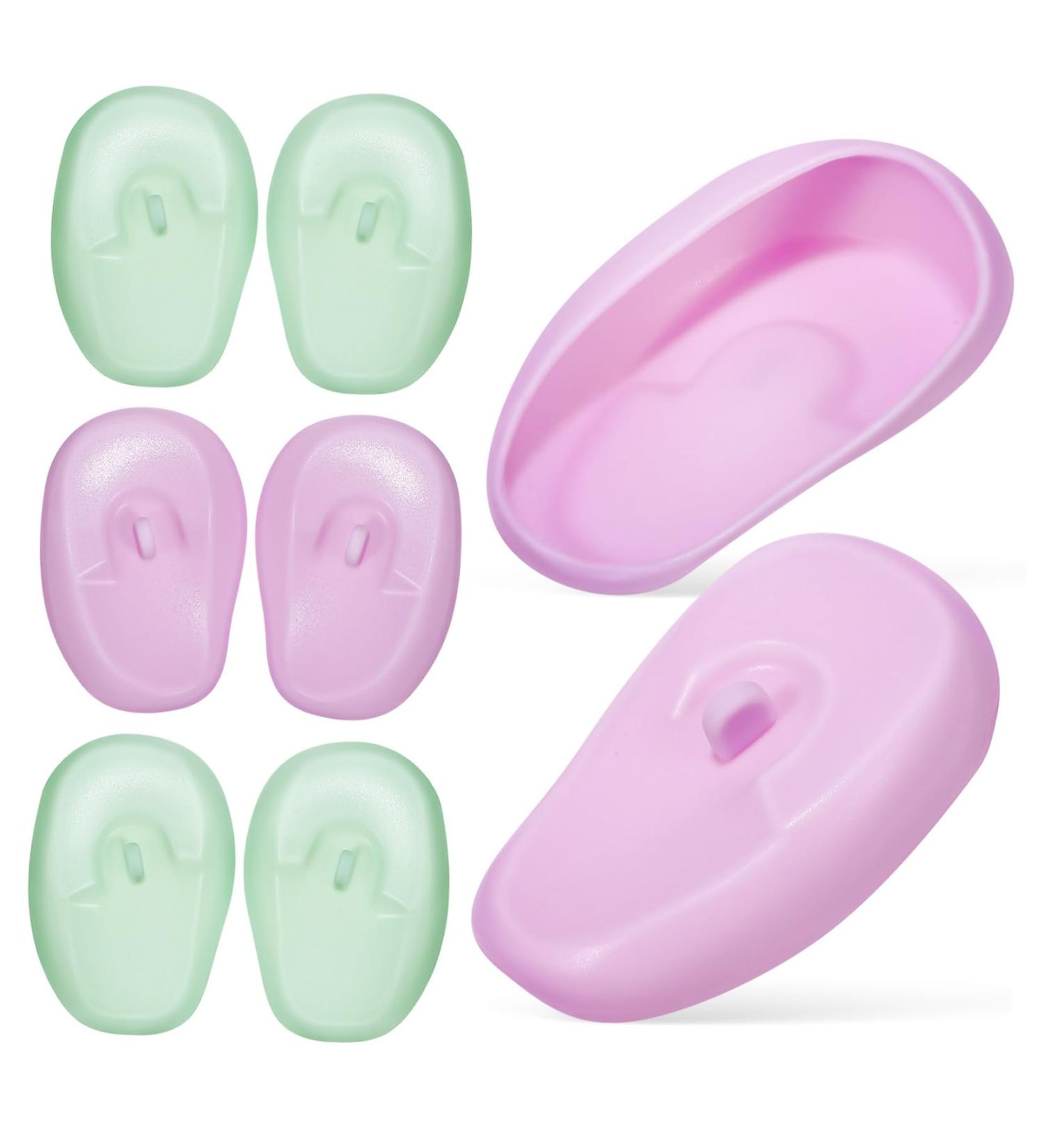 PLAFOPE 4 Pairs Hair Coloring Ear Covers Silicone Hair Coloring Earmuffs Ear Covers for Hair Dryer Hair Dyeing Earmuffs Ear Covers for Swimming Ear Covers for Shower Silicone Ear Covers - Buy Online on SooperMarket.com