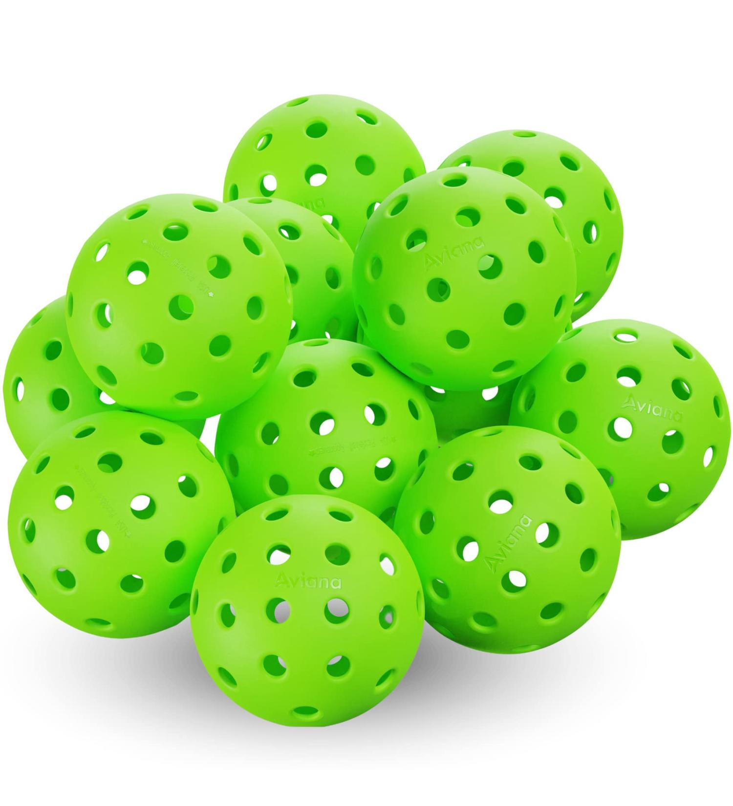 Pickleball Ball Set | USAPA Approved Professional Balls for Tournament Play | 6 Pack Green, 40 Holes, Outdoor Court Design - Buy Online on SooperMarket.com