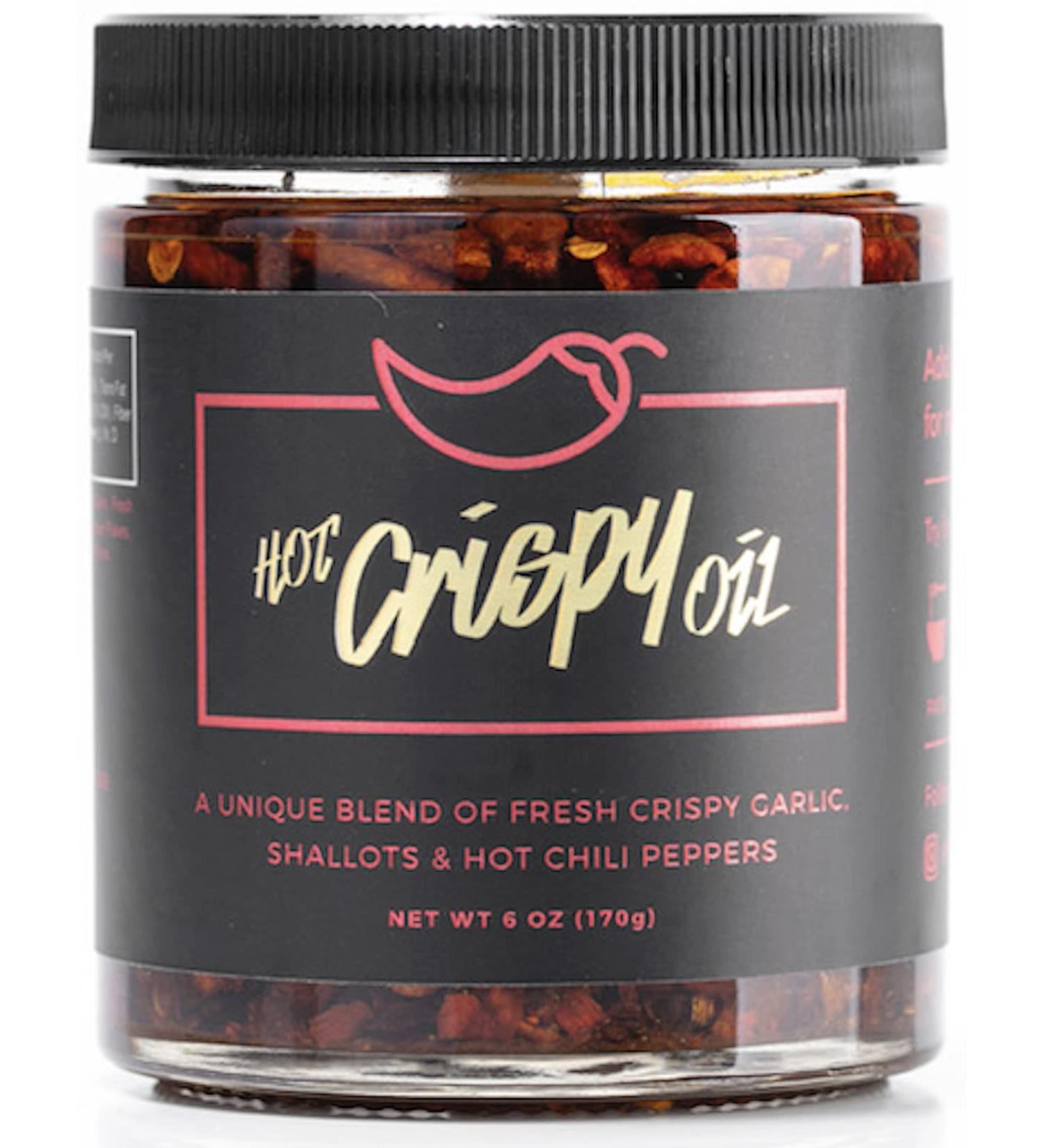 Hot Crispy Oil Original - Spicy Gourmet Olive Oil Infused with Garlic, Shallots, and Chili Peppers - 6 oz Jar (Vegan, Gluten-Free) - Ideal for Pizza, Pasta, Salads & More - Buy Online on SooperMarket.com