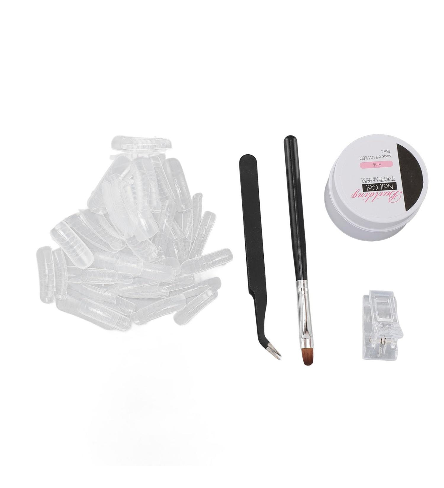 Nail Extension Gel Set Nail Shaping Clip Nail Tips Nail Pen Tweezers Long Lasting Nail Extension Strengthen Gel for Nail Salon - Buy Online on SooperMarket.com