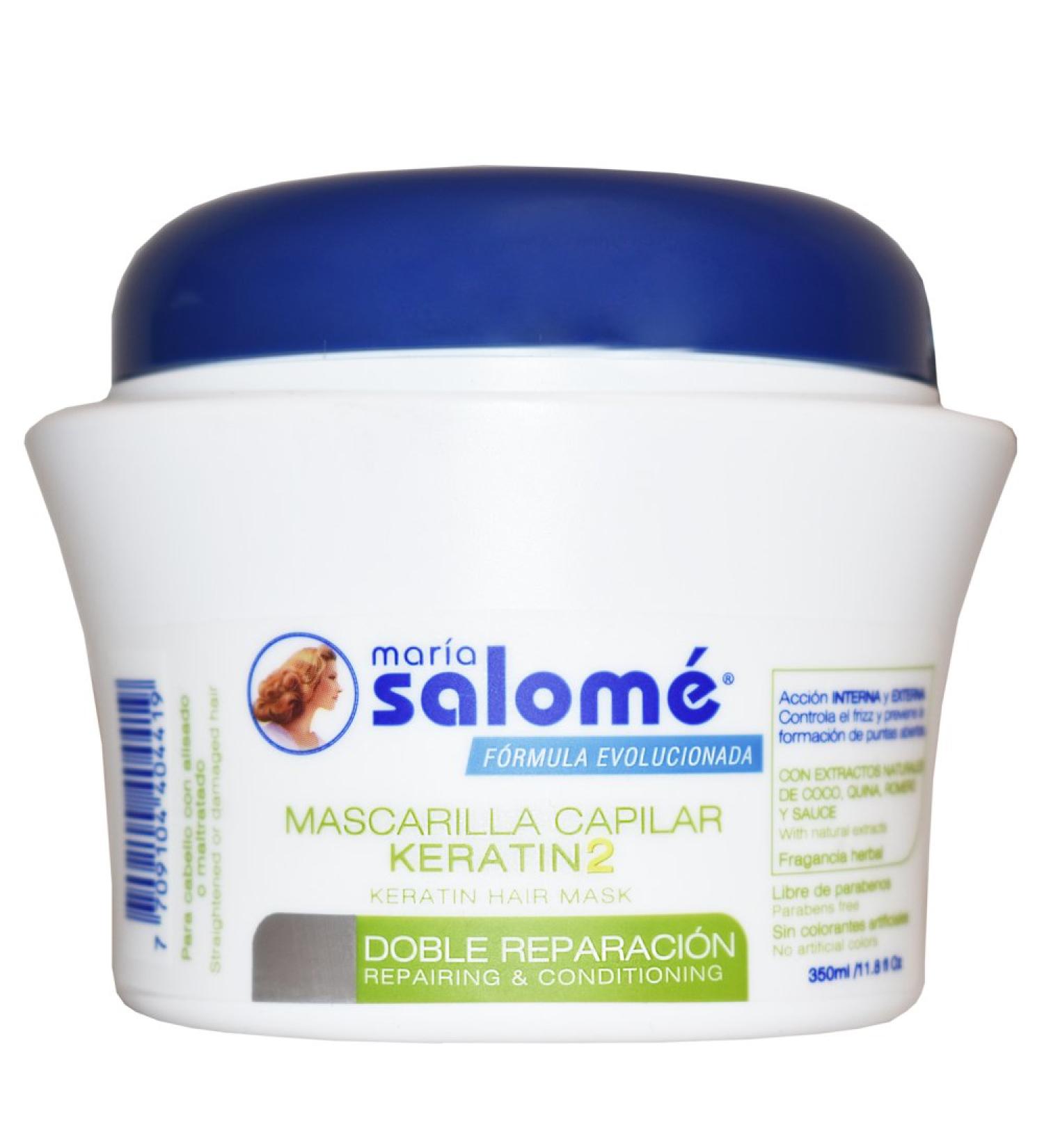 Maria Salome Keratin2 Repairing Hair Mask 350ml - No Salt Formula - Buy Online on SooperMarket.com