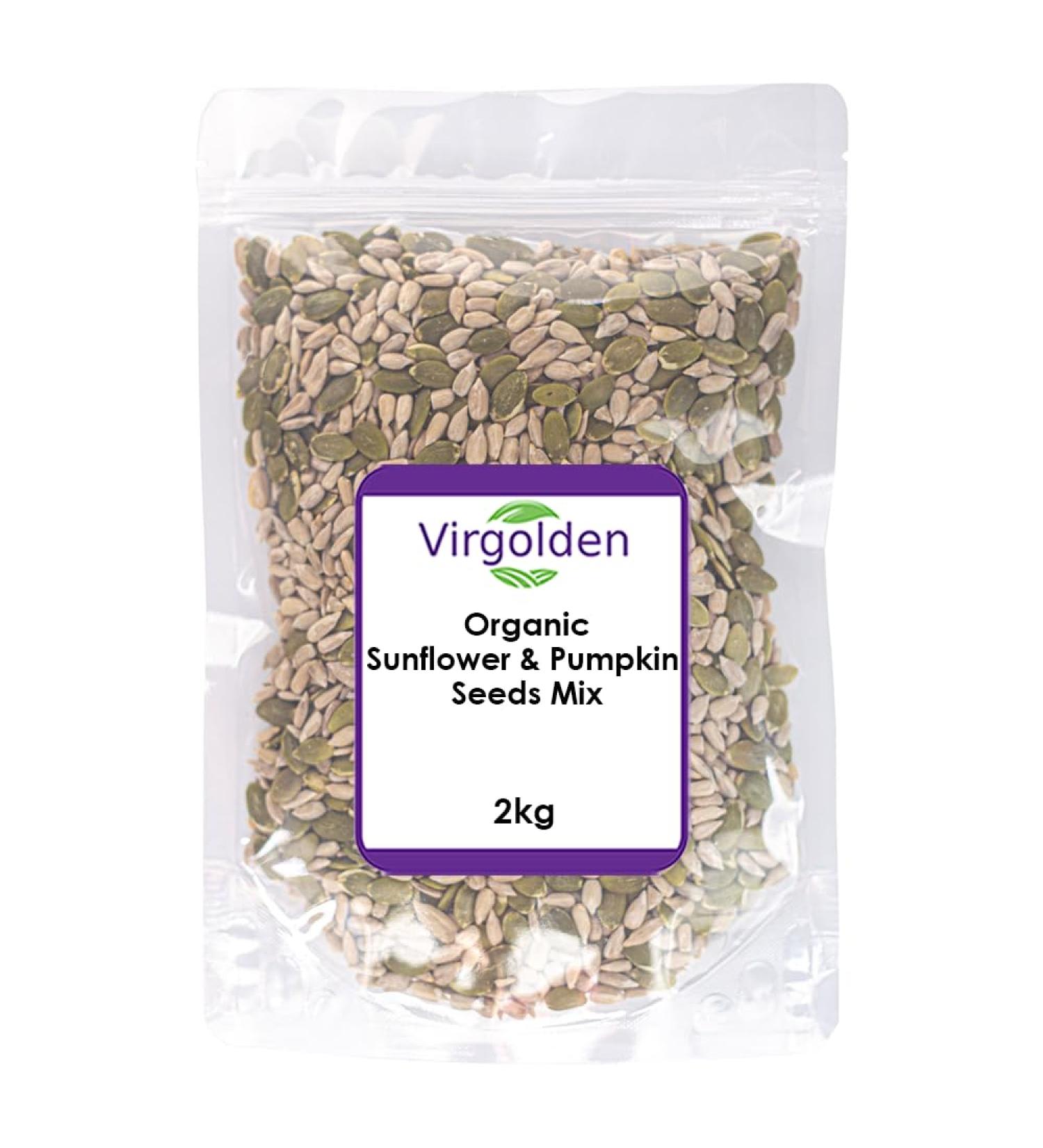 Organic Sunflower & Pumpkin Seeds Mix 2kg by Virgolden Organic - Buy Online on SooperMarket.com