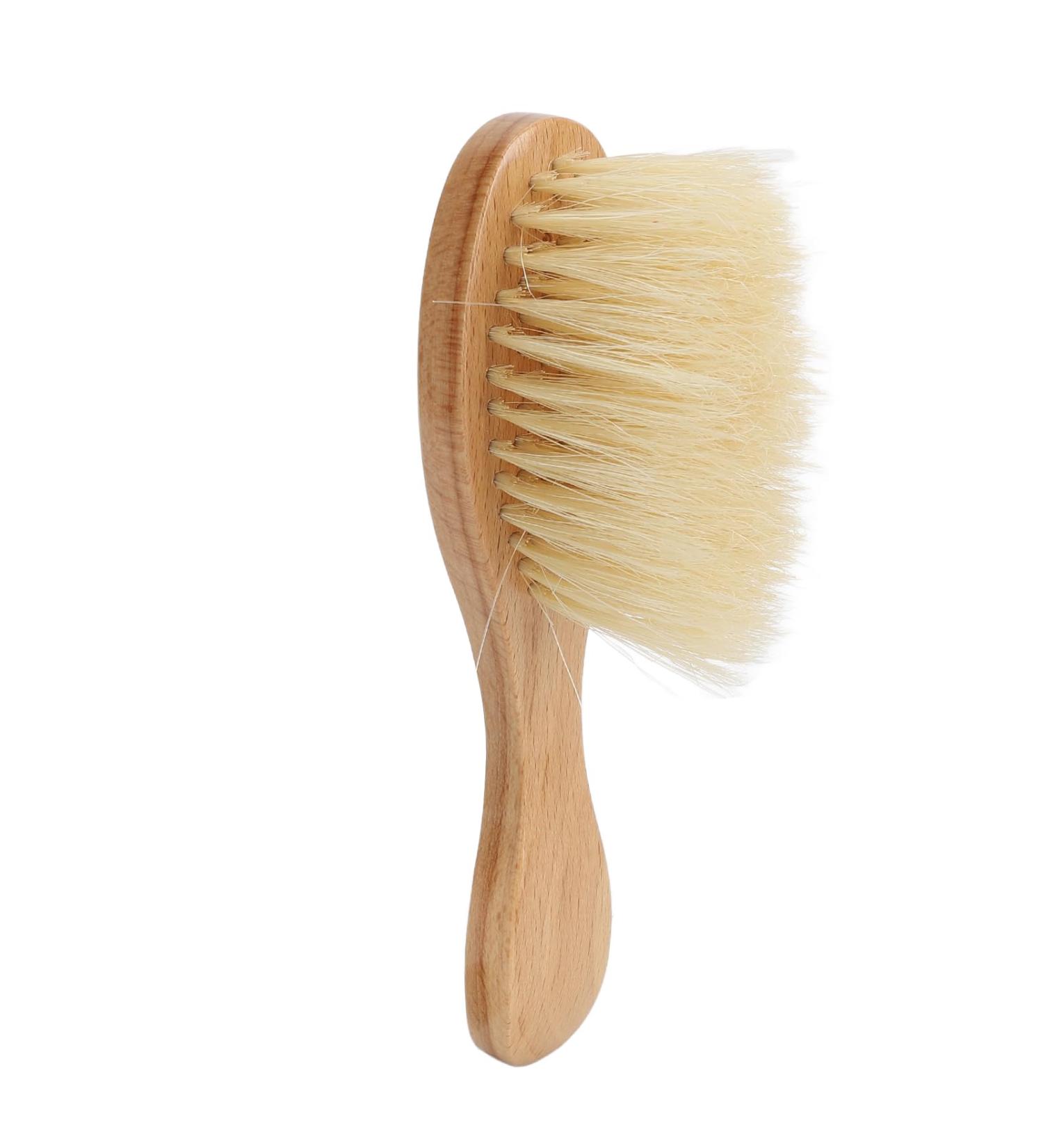 Soft Bristle Neck Duster Cleaning Brush for Face and Hair Ergonomic Design for Broken Hair Cleaning Wood Handle - Buy Online on SooperMarket.com