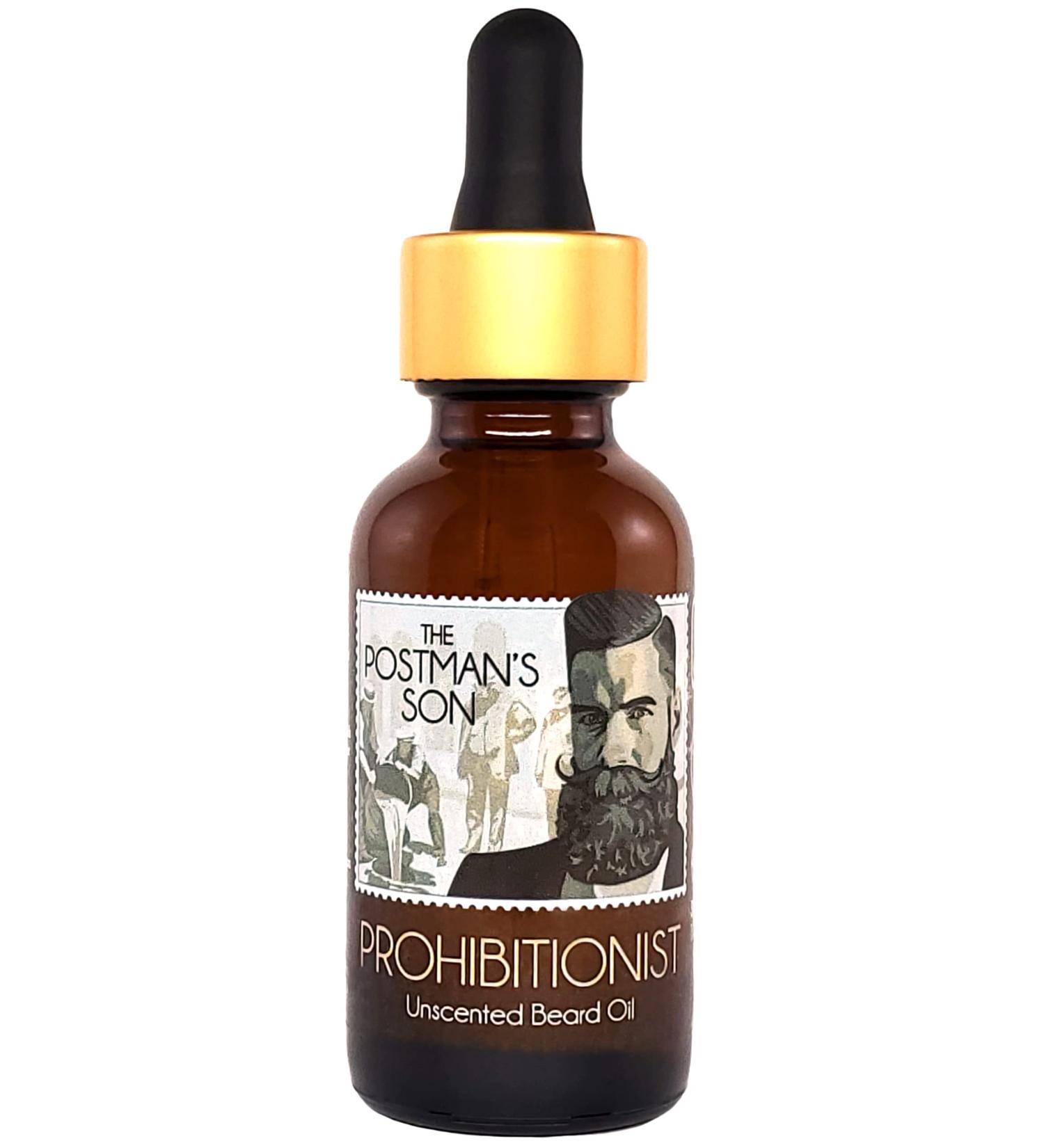 Buy The Postman's Son PROHIBITIONIST Unscented Beard Oil - 1 fl oz | Best Organic Beard Care for Men - International Shipping Available - Buy Online on SooperMarket.com