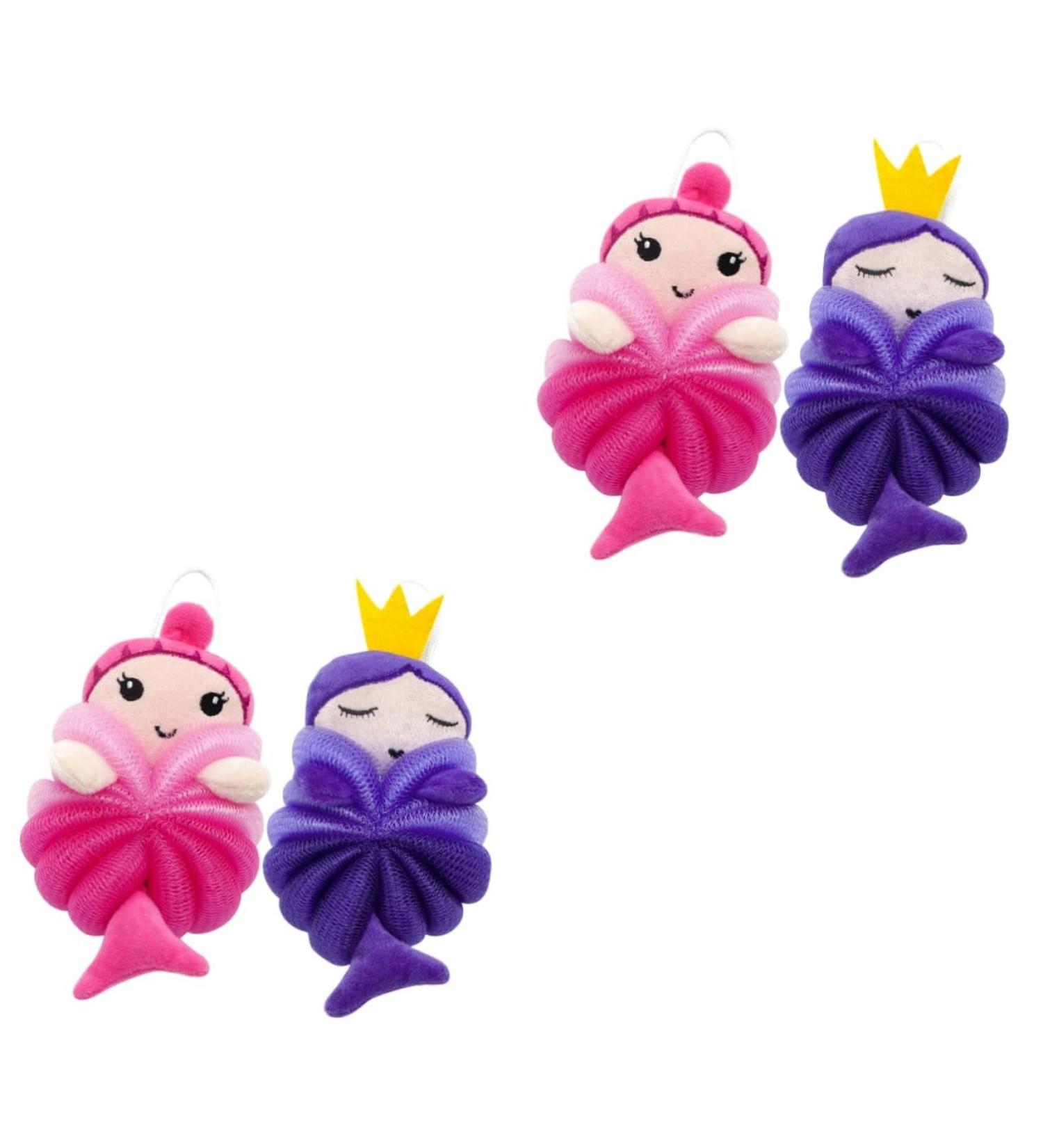 Angoily 4 Pcs Cartoon Bath Balls | Luffa Shower Sponge & Exfoliating Body Scrubbers for Kids - International Shipping Available - Buy Online on SooperMarket.com