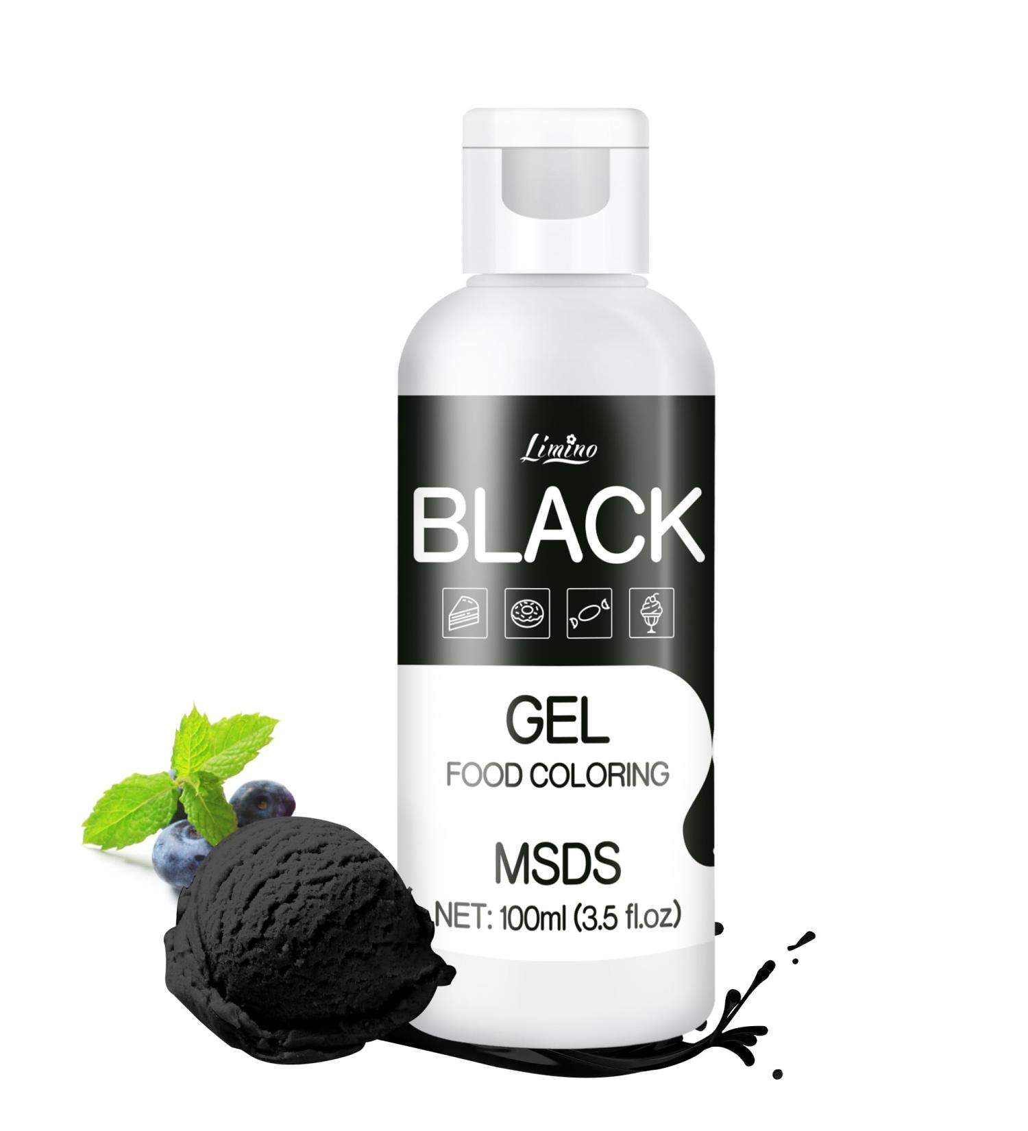 Premium Black Gel Food Coloring - 100ml Sugar-Free Concentrated Color for Cakes Baking Cookies Macarons DIY Slime & More - International Shipping - Buy Online on SooperMarket.com