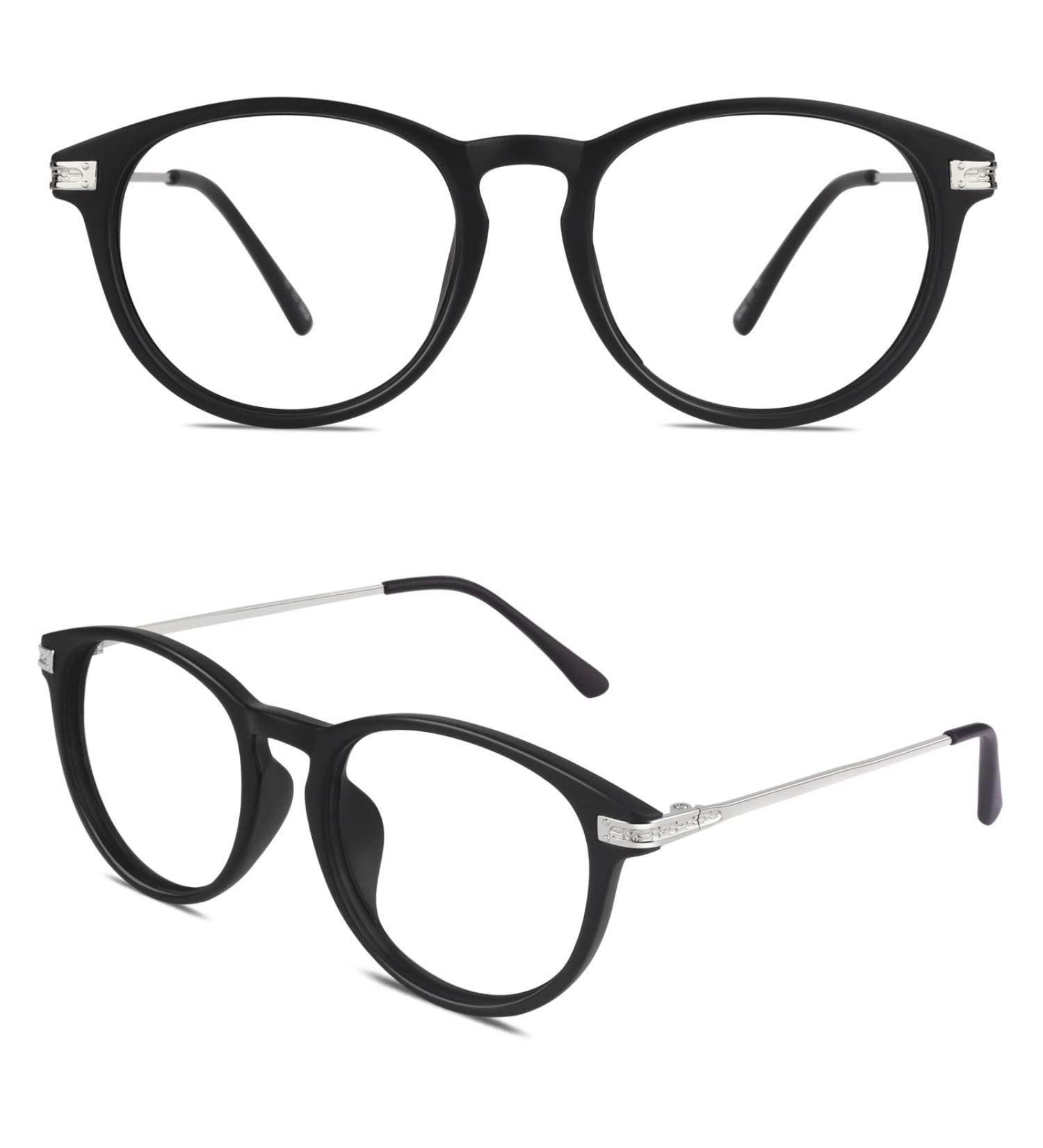 Buy CN92 Classic Nerd Glasses - Vintage Round Keyhole Panto Glasses with Clear Lens in Matte Black - 40s & 50s Style | International Shipping Available - Buy Online on SooperMarket.com