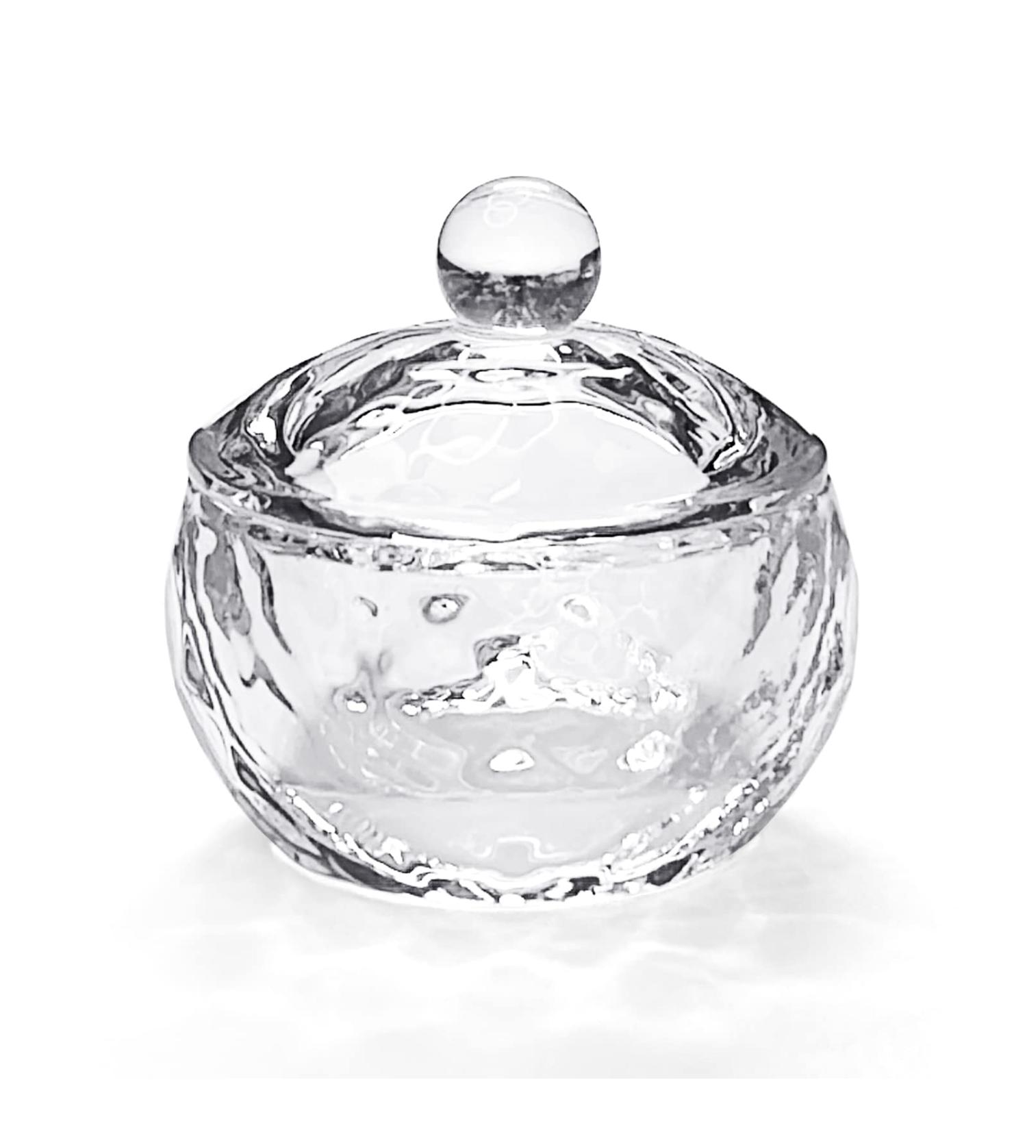 Crystal Clear Acrylic Liquid Powder Dappen Dish with Cap Lid - Small Size for Acrylic Nail Art - Transparent Glass Cup Bowl - HJ-NAPB017 (Pack of 1) - Buy Online on SooperMarket.com