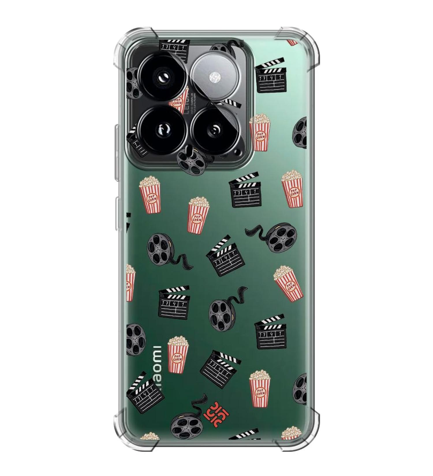 Movilshop Anti-Shock Case for Xiaomi 14 5G Film and Series Film and Popcorn Reinforced Corner Silicone 1.5 mm Thickness Flexible Transparent Bumper Gel TPU - Buy Online on SooperMarket.com