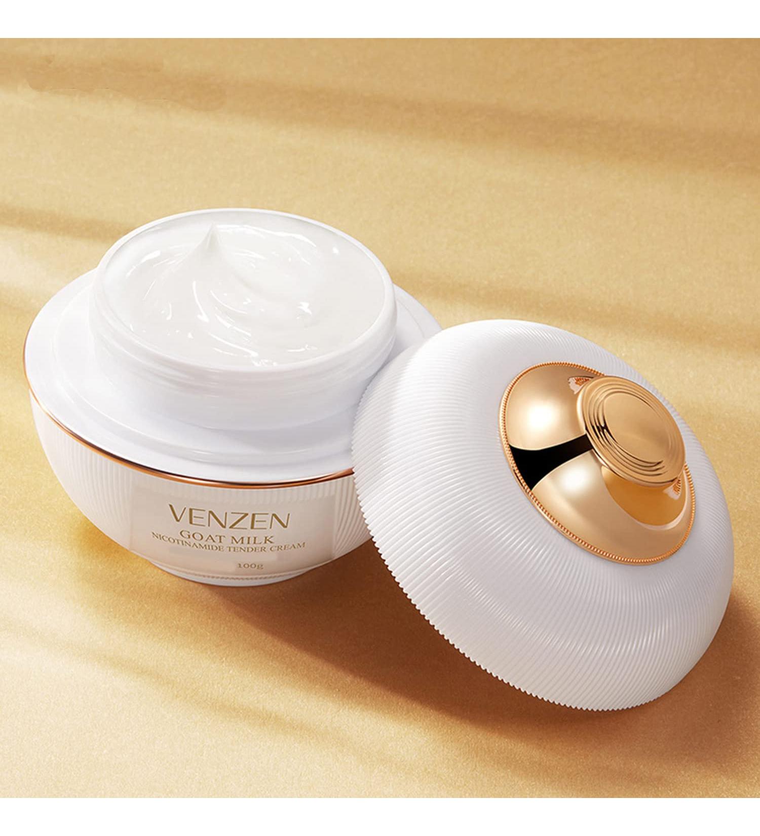 VENZEN Moisturizing Goat Milk Facial Cream | Toner Serum & Eye Cream | Refreshing Skin Care - 100g (3.5oz) | International Shipping Available - Buy Online on SooperMarket.com