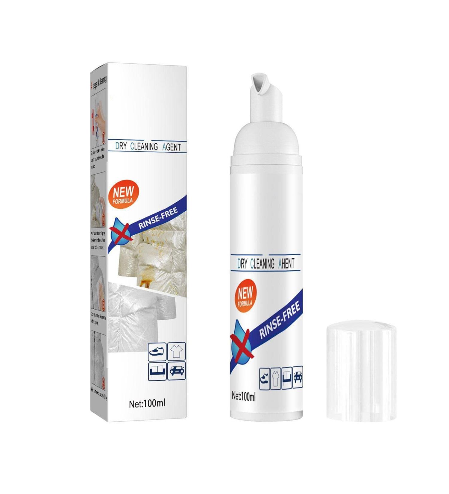 Dry Foam Cleaner 100ml Leave-in Laundry Foam Cleaners All Purpose at Home Clothes Spot Dry Cleaner Fast and Efficient Decontamination 1pcs - Buy Online on SooperMarket.com