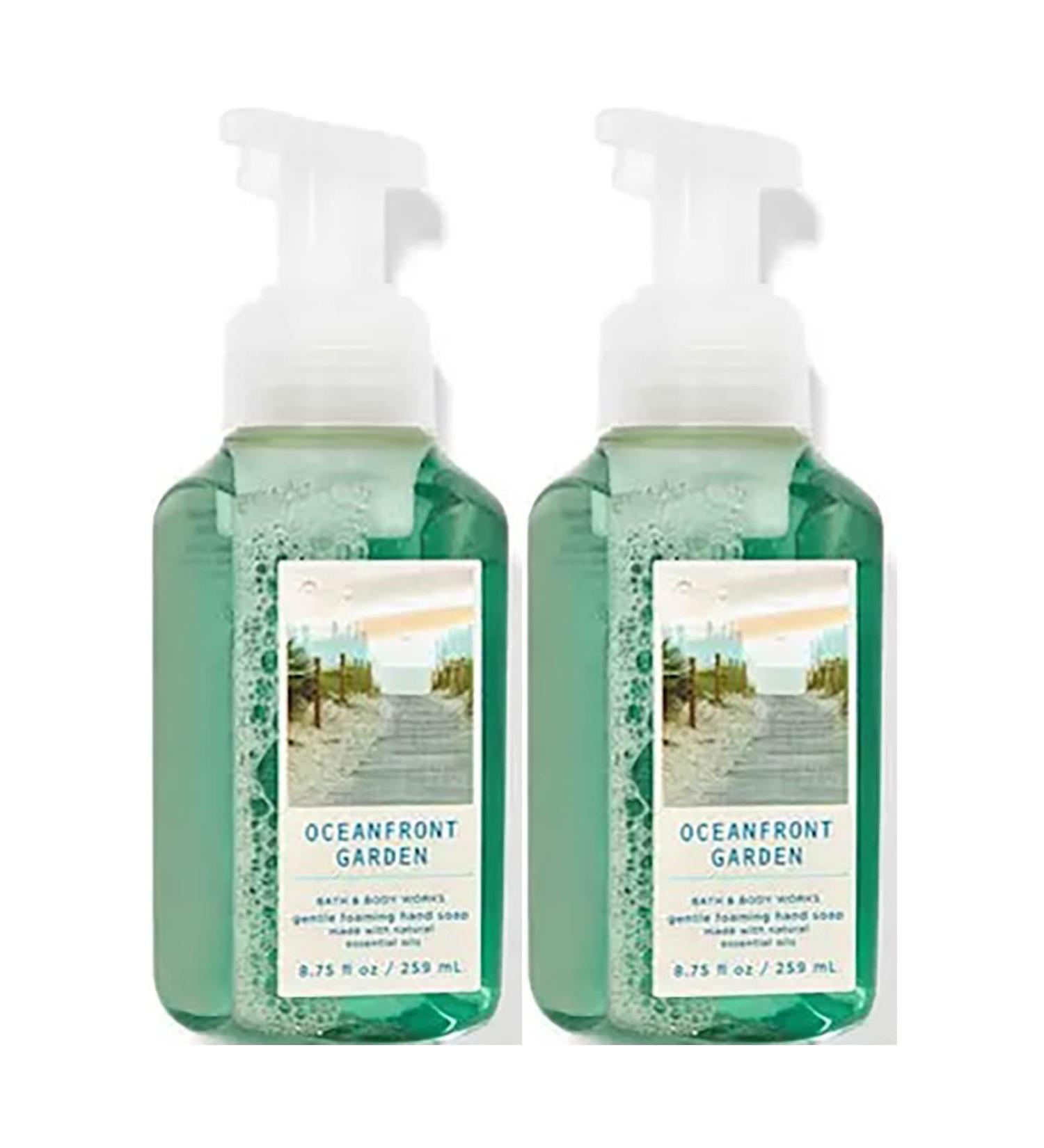 Bath & Body Works Oceanfront Garden Gentle Foaming Hand Soap 8.75 Ounce 2-Pack (Oceanfront Garden) 1.0 pounds Oceanfront Garden 8.75 Ounce