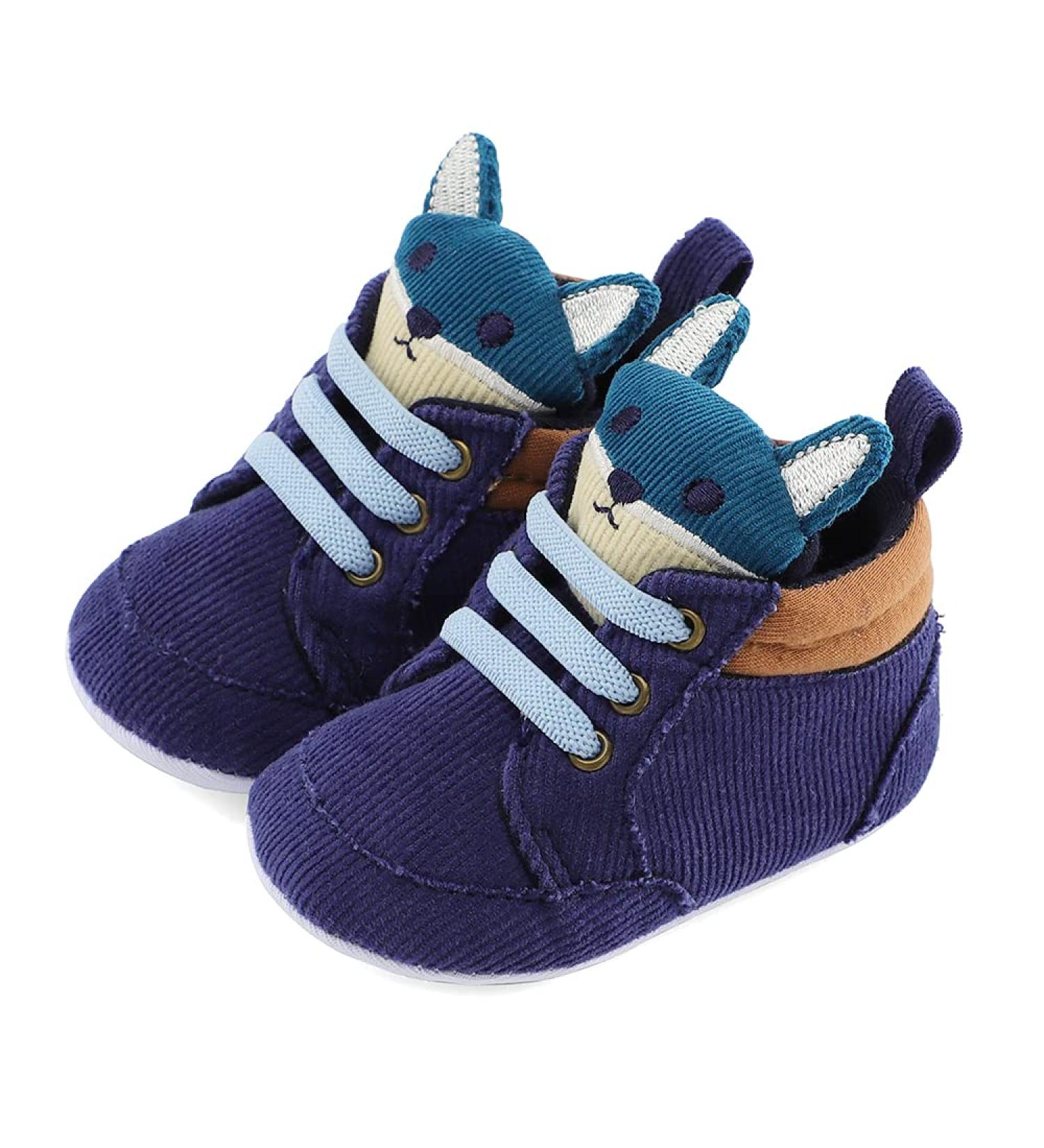 LACOFIA Baby Boys 3D Animal Sneakers - Infant Anti-Slip Soft Sole First Walking Shoes (3-6 Months, Blue) - Buy Online on SooperMarket.com