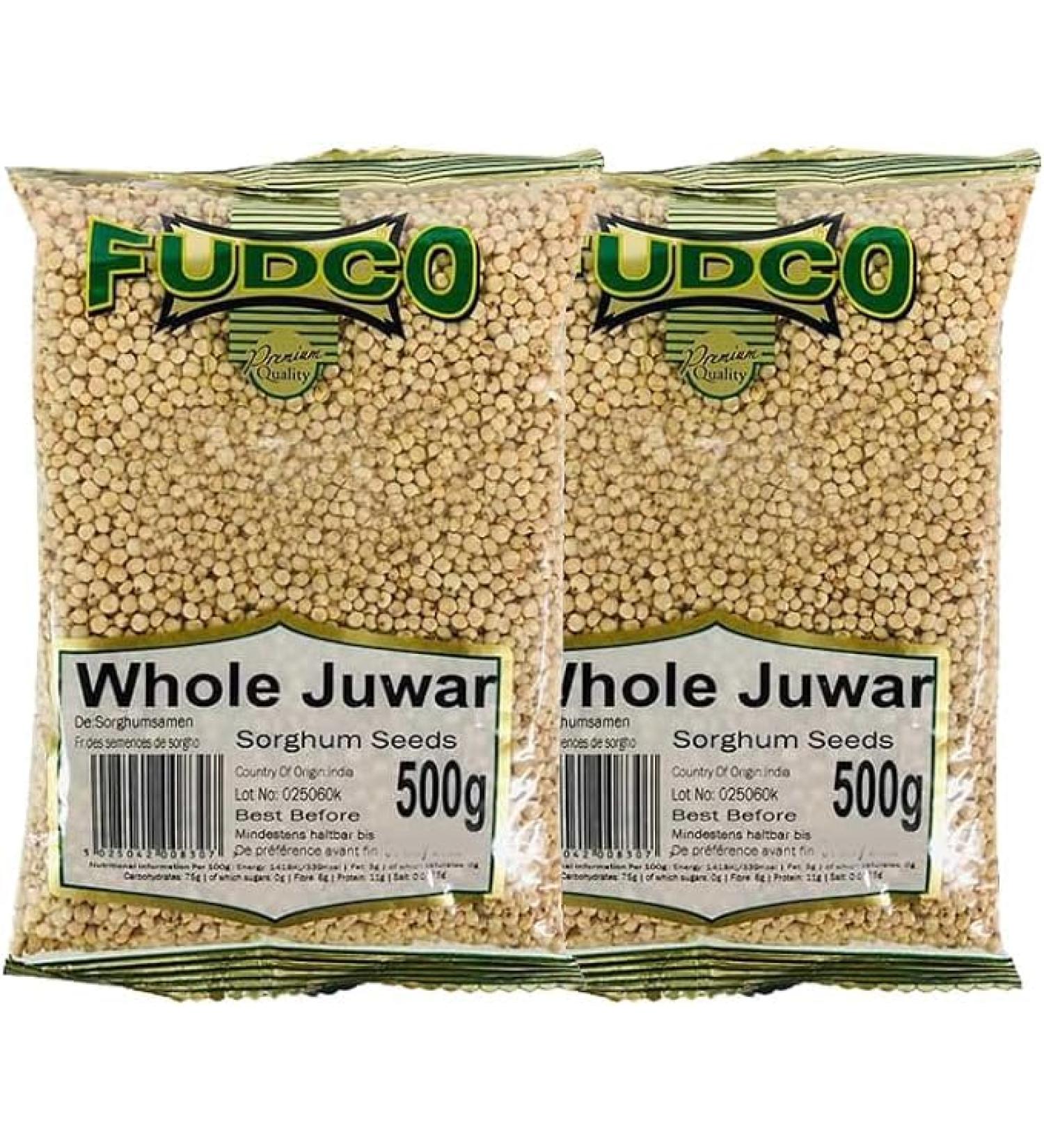 Seelans Fudco Whole Juwar | 500G | Sorghum Whole | Whole Sorghum Millet | Whole Grains | High Protein | Cholam | Millet Grains | Indian Origin | Each 500g | Pack Of 2 - Buy Online on SooperMarket.com