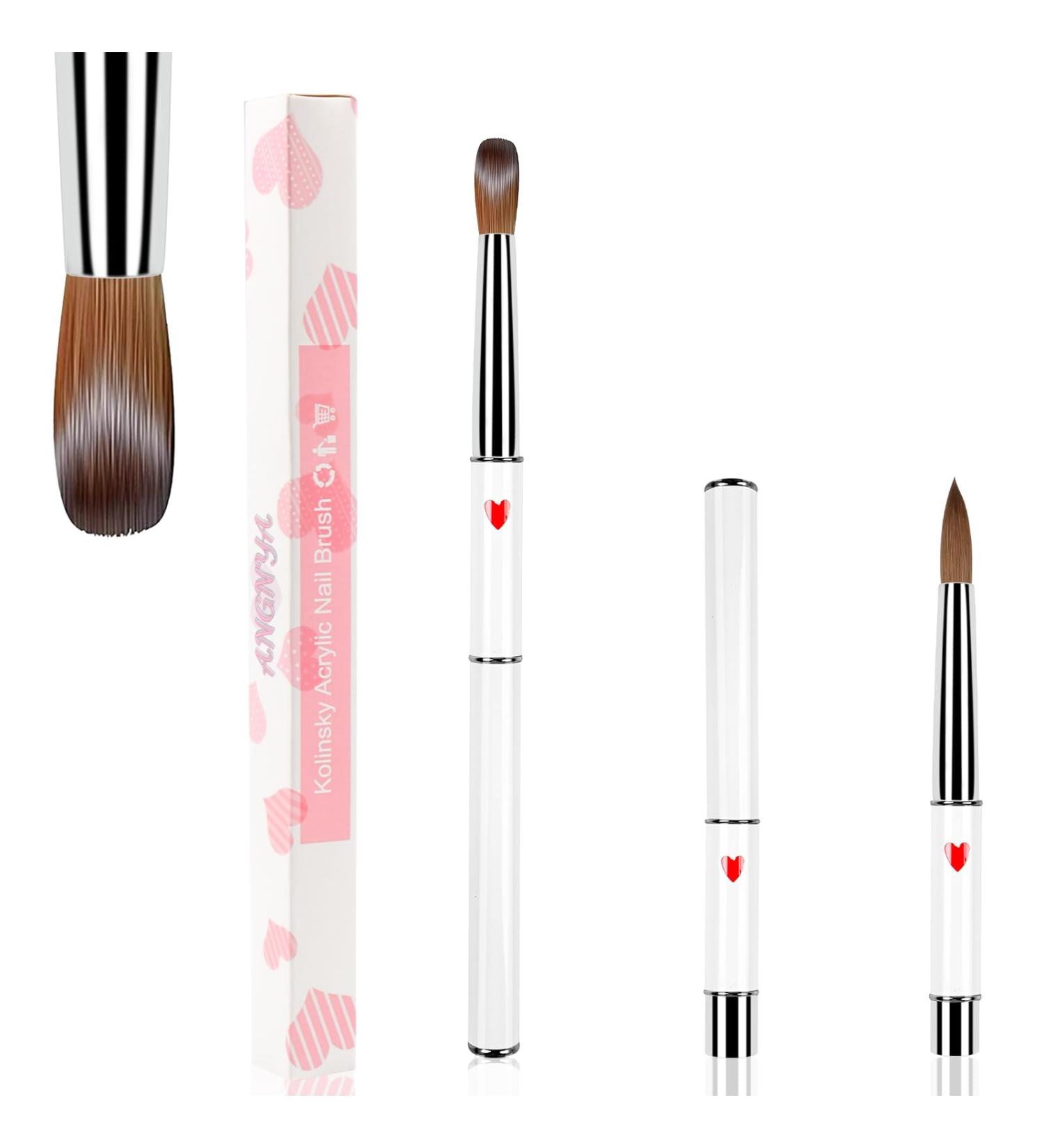 Angnya #16 Kolinsky Acrylic Nail Brush - Sable Hair Nail Art Tool for Gel & Acrylic Nails - Buy Online on SooperMarket.com