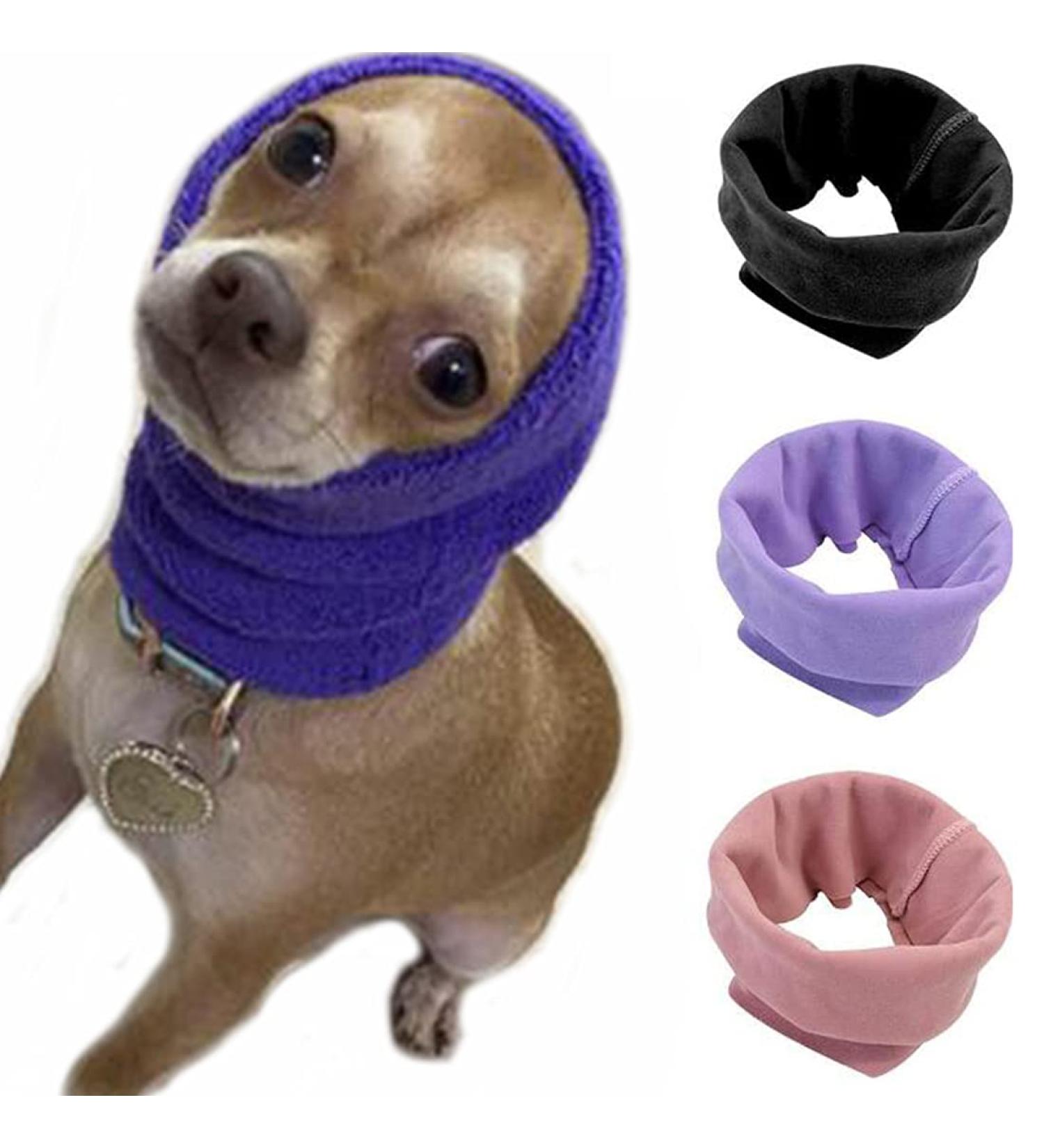 Treonca Quiet Ears 3-Pack Dog Snoods | Ear Covers for Noise | Small Size (Black, Pink, Purple) - Buy Online on SooperMarket.com