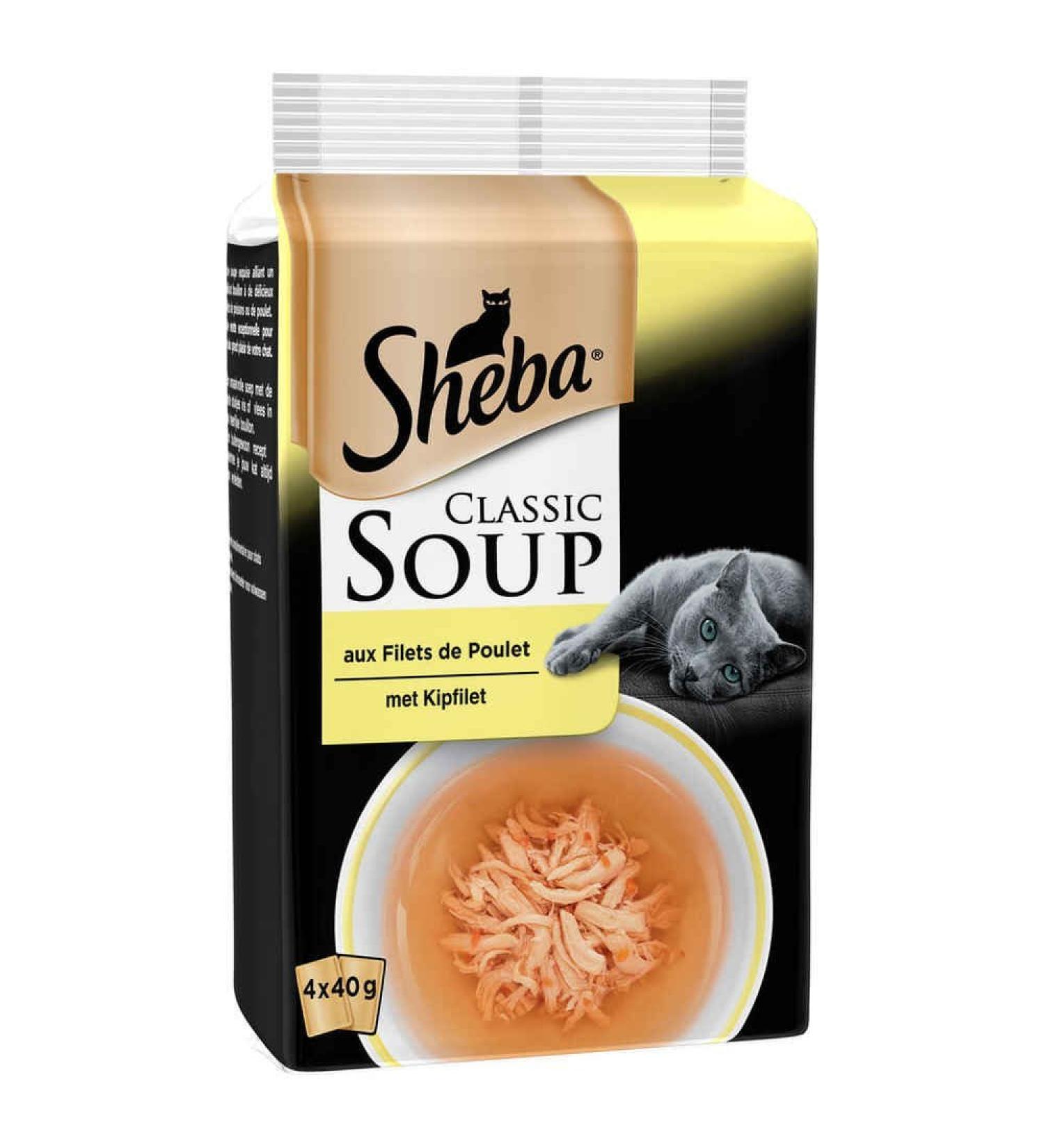 Sheba Chicken Net Soups for Cats 4 x 40 g