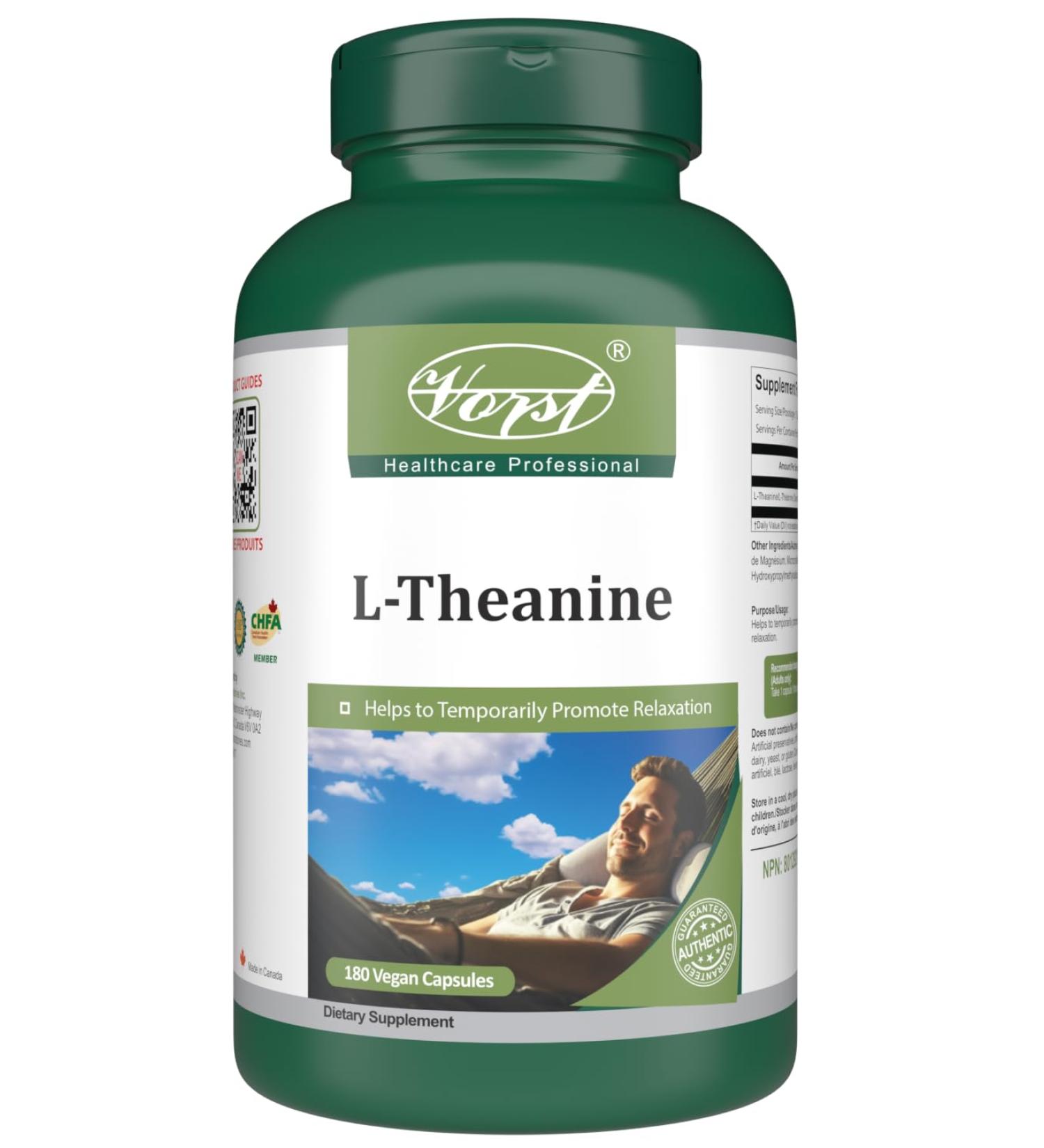 VORST L Theanine 250mg 180 Vegan Capsules | Stress Relief Supplement | Powder Pills | Alternative to Liquid | 1 Bottle 180 count (Pack of 1) - Buy Online on SooperMarket.com