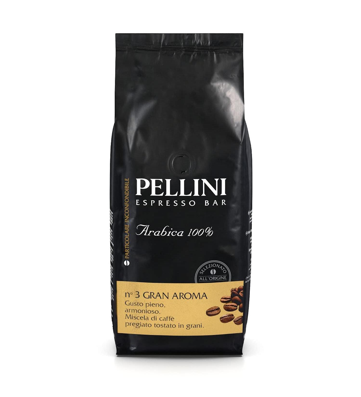 Pellini N.3 Gran Aroma Coffee Beans - 100% Arabica Espresso 1kg Rich & Harmonious Flavor - Buy Online on SooperMarket.com