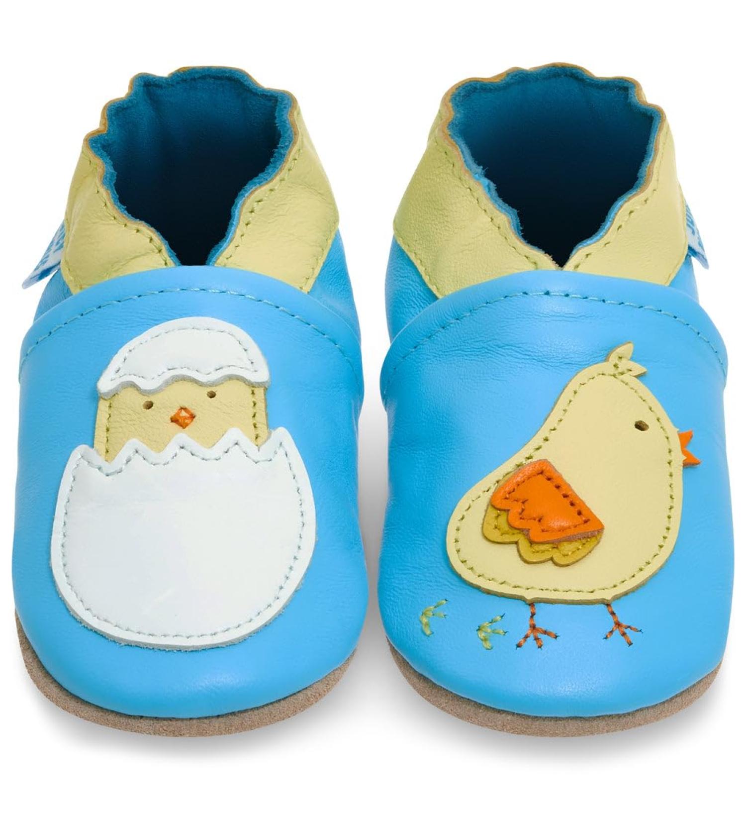 Soft Sole Leather Baby Shoes for Boys and Girls | Toddler Walking Shoes 12-18 Months - Chick Design - Buy Online on SooperMarket.com
