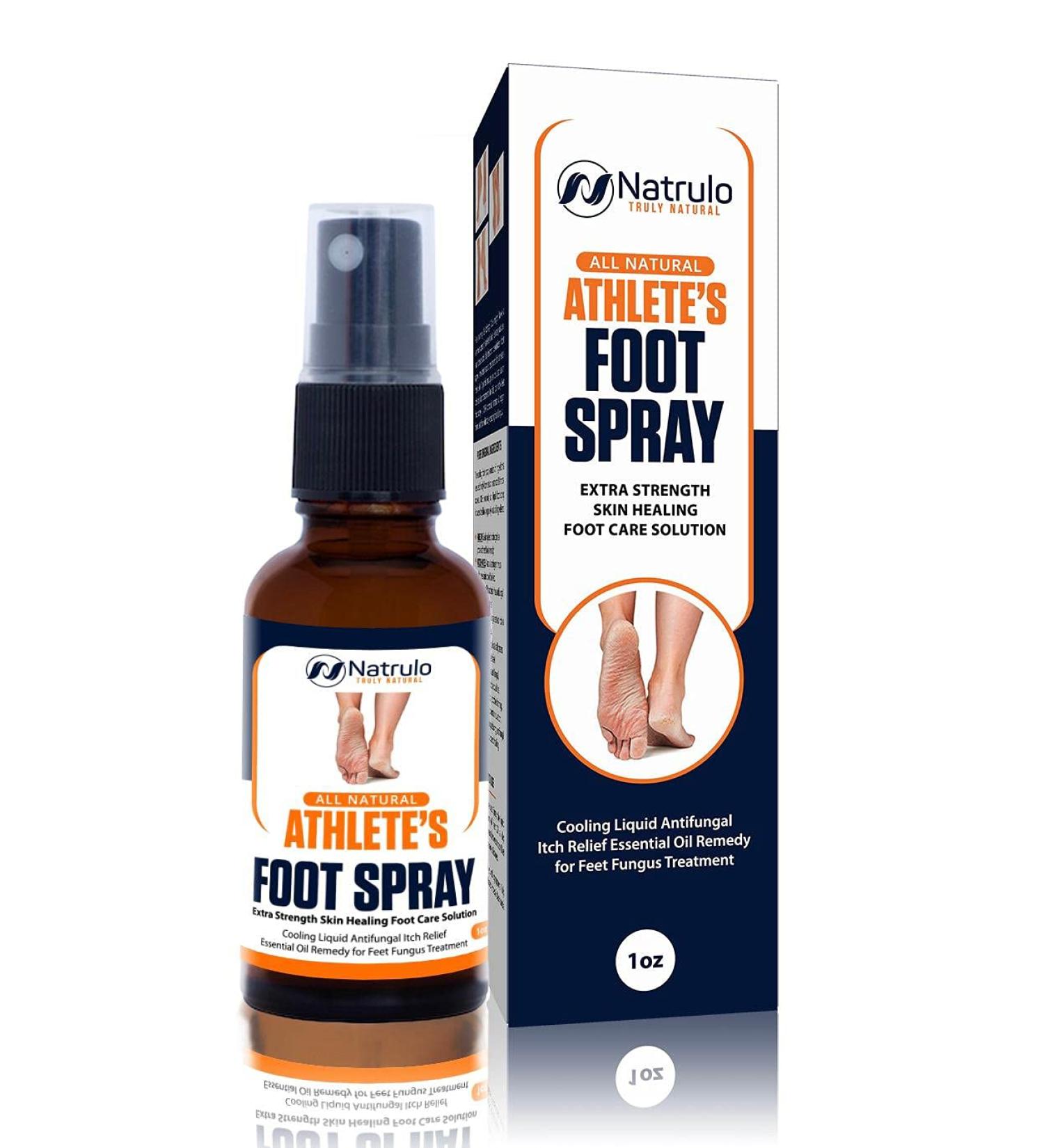 Natrulo All Natural Athlete s Foot Spray - 1oz Liquid Antifungal Itch Relief - Vegan Essential Oil Remedy for Fungus Treatment and Skin Healing - Buy Online on SooperMarket.com