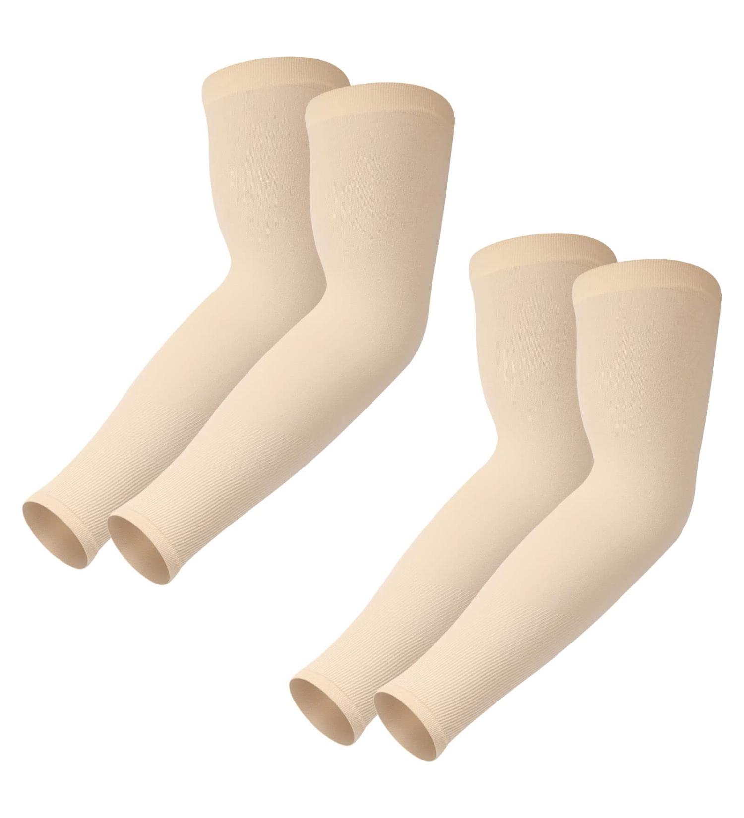 Buy Desoto Cooling Arm Sleeves 50+ UV Protection - 2 Pairs Non-Slip Compression for Running Cycling Volleyball & Basketball - Unisex Yellow - Buy Online on SooperMarket.com