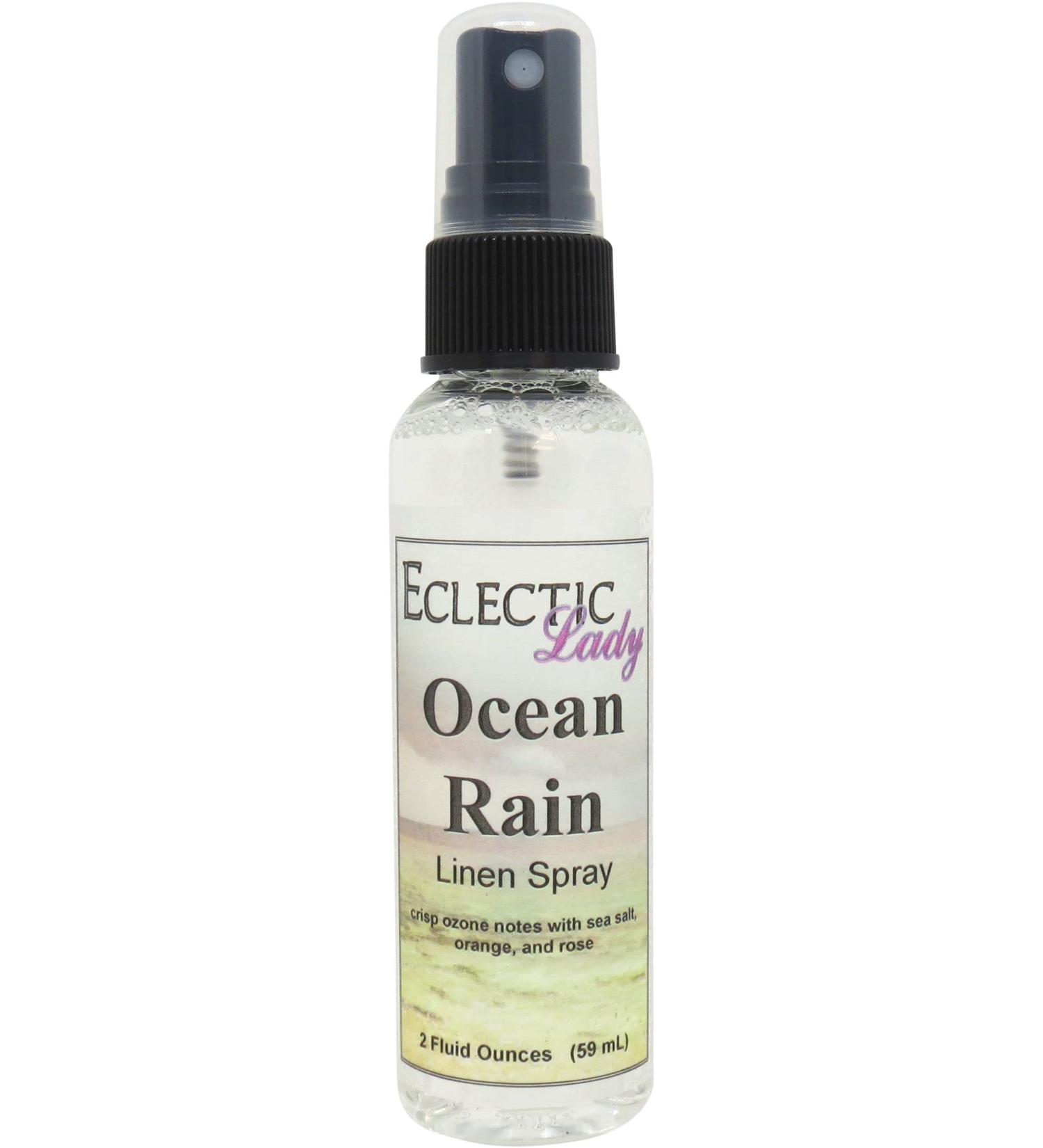 Ocean Rain Linen Spray 2 ounces - Eclectic Lady Sheet and Linen Spray - No Artificial Colors Parabens or Preservatives - Long-Lasting Scent for Bed Fabric & Pillow 2 Fluid Ounces - Buy Online on SooperMarket.com