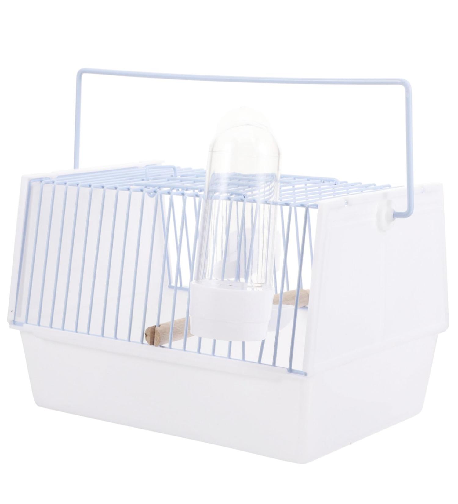 Portable Pet Bird Cage with Wooden Perch & Water Bottle - Ideal for Budgies, Conures, Cockatiels & Parakeets - Buy Online on SooperMarket.com