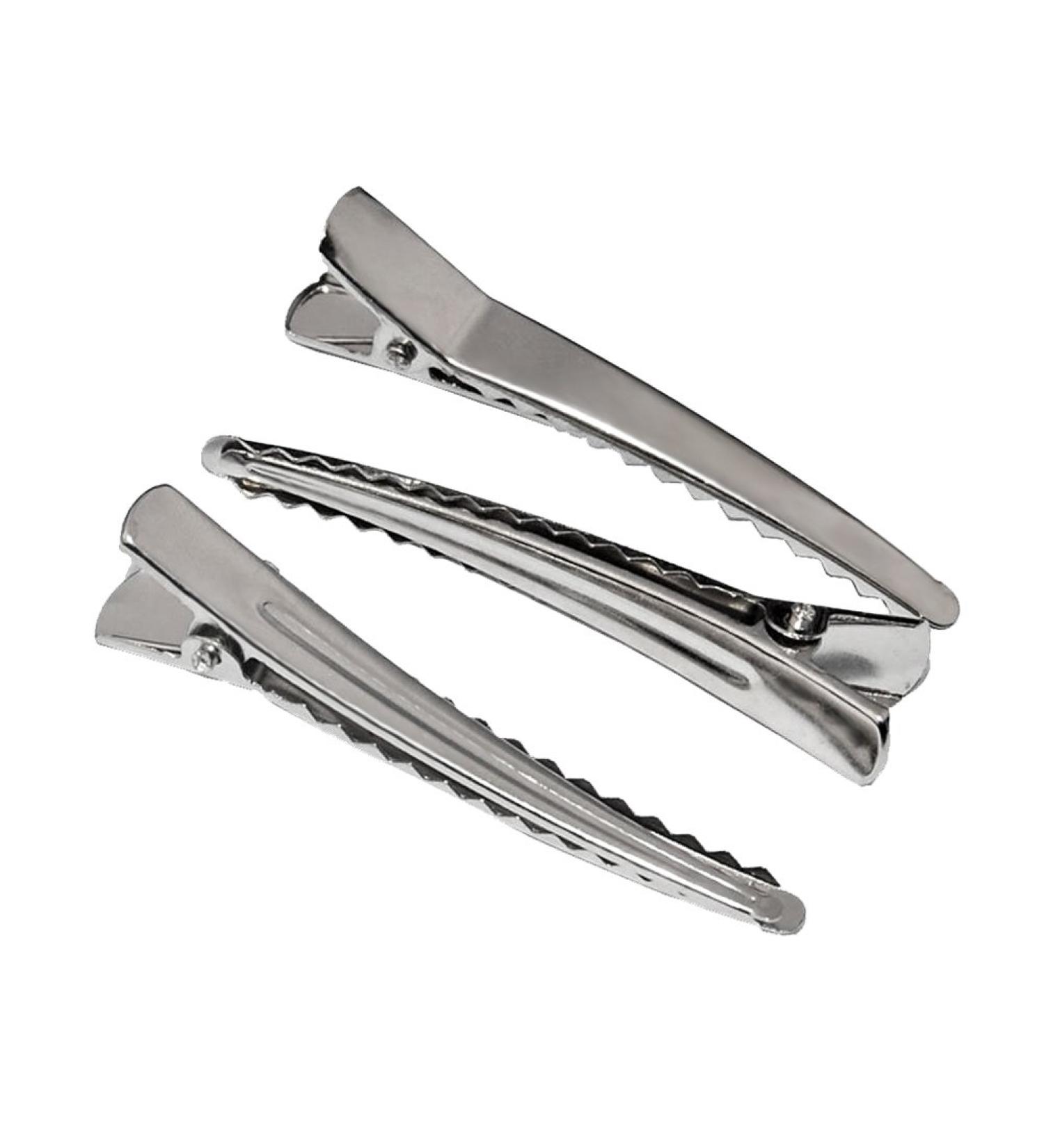 HugeStore 60MM Metal Hair Clips Alligator Hair Clips Sectional Clip Clamps 50 PCS