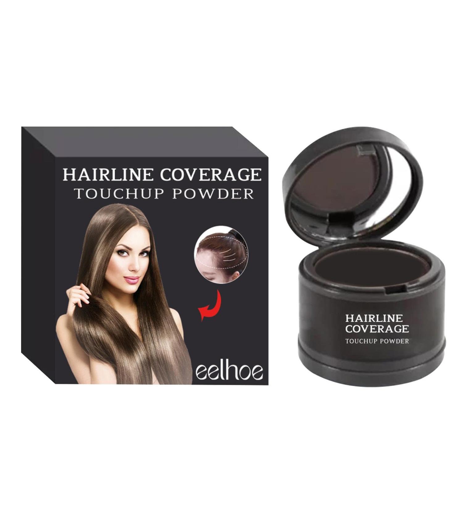 Hairline Shadow Powder Instant Sweatproof Hairline Eyeshadow with Mirror Quick Cover Grey Hair Root Concealer Eyebrows and Beard Root Hair Root Repair Black - Buy Online on SooperMarket.com