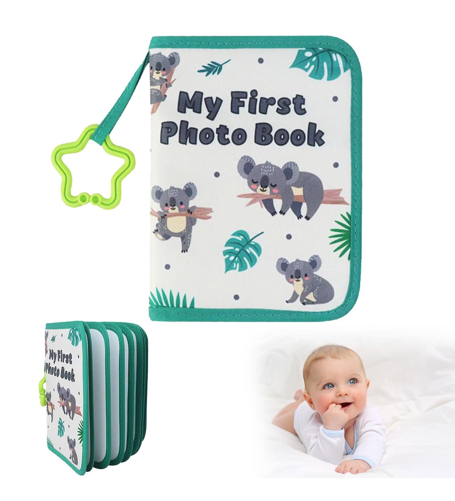 Baby Photo Albums | Soft Fabric Remembrance Book for Newborns | Record 17 Photos 4x6 Inches | Perfect Infant Keepsake - Buy Online on SooperMarket.com