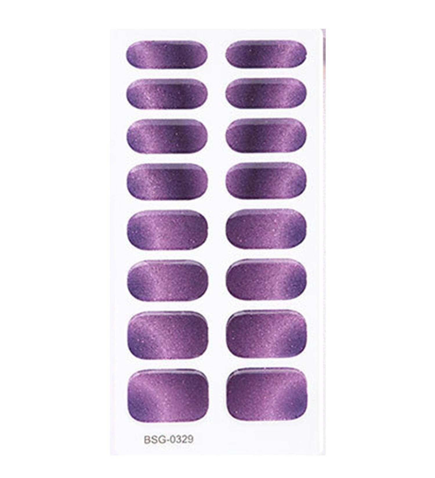 Semi Cured Gel Nail Polish Strips Adhesive Gel Nail Art Stickers Lasting Glitter Gel Nail Wraps Sticker With Nail File Semi Cured Gel Nail Stickers For Toes White With Uv Light Bsg0329 - Buy Online on SooperMarket.com