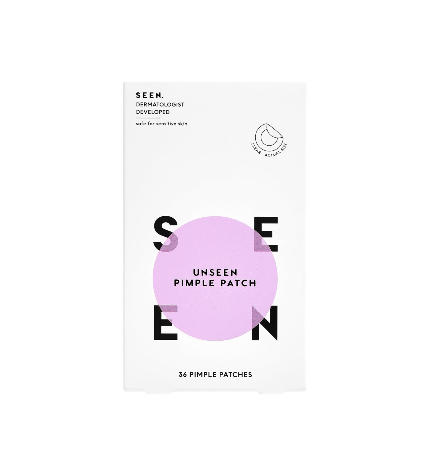SEEN UNSEEN Pimple Patch - Hydrocolloid Spot Treatment for Sensitive & Acne Prone Skin - Dermatologist Developed - Buy Online on SooperMarket.com
