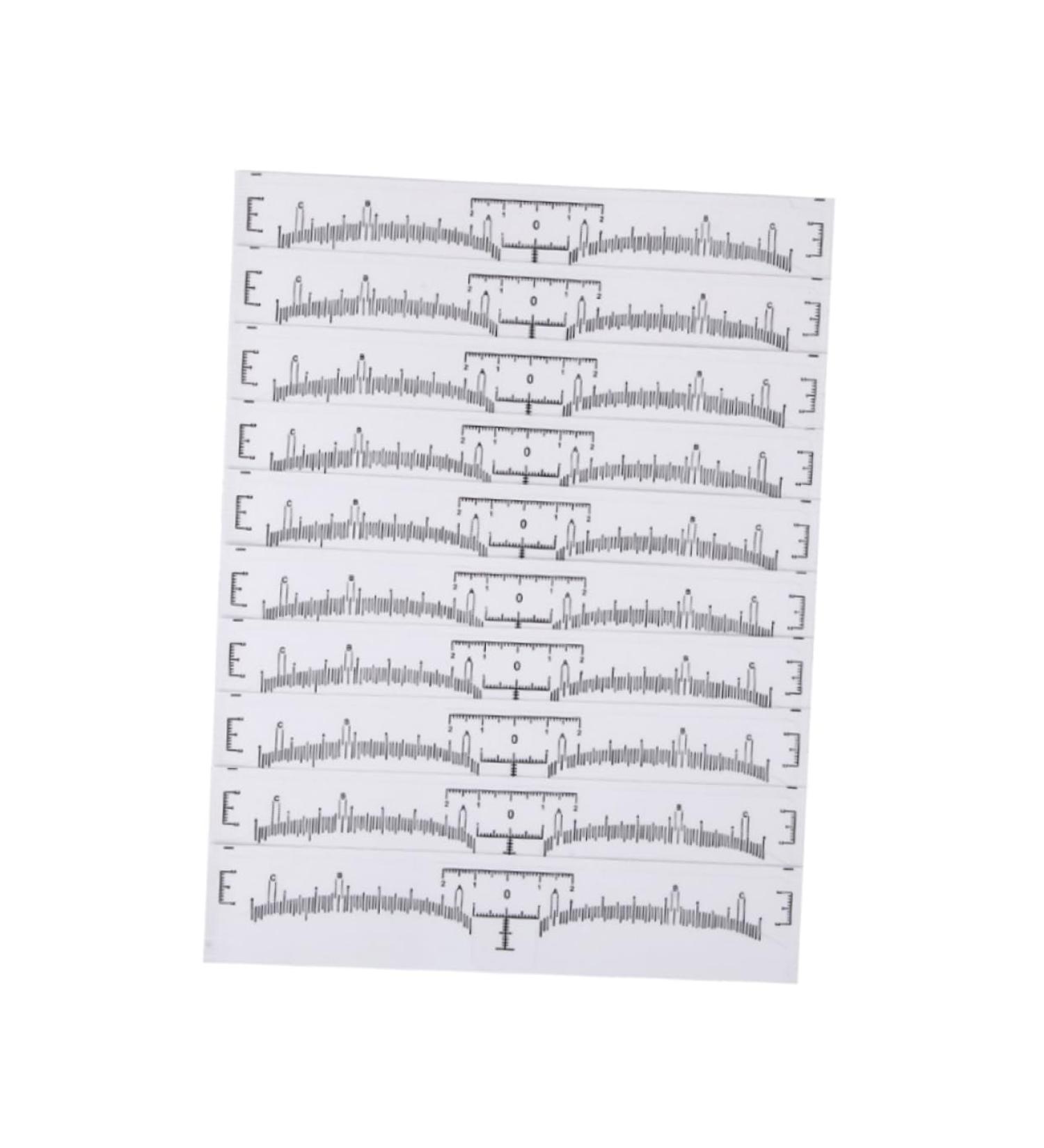 NOLITOY 100pcs Disposable Eyebrow Ruler Eyebrow Stencil Kit Disposable Gauge Eyebrow Trimming Caliper - Buy Online on SooperMarket.com