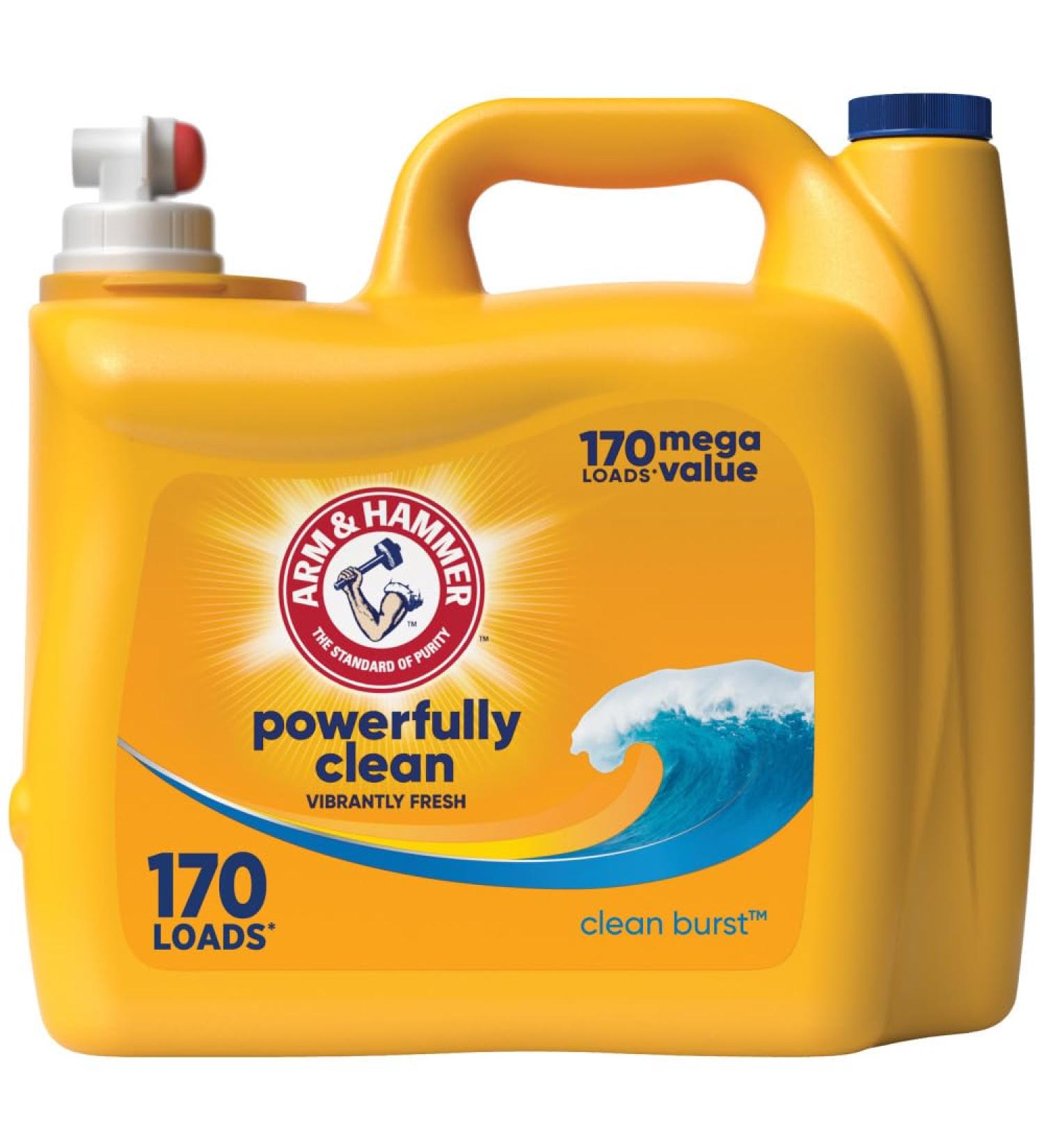 Arm & Hammer Clean Burst Liquid Laundry Detergent - 170 Loads 170 Fl Oz - Eco-Friendly & Effective Cleaning - International Shipping Available - Buy Online on SooperMarket.com