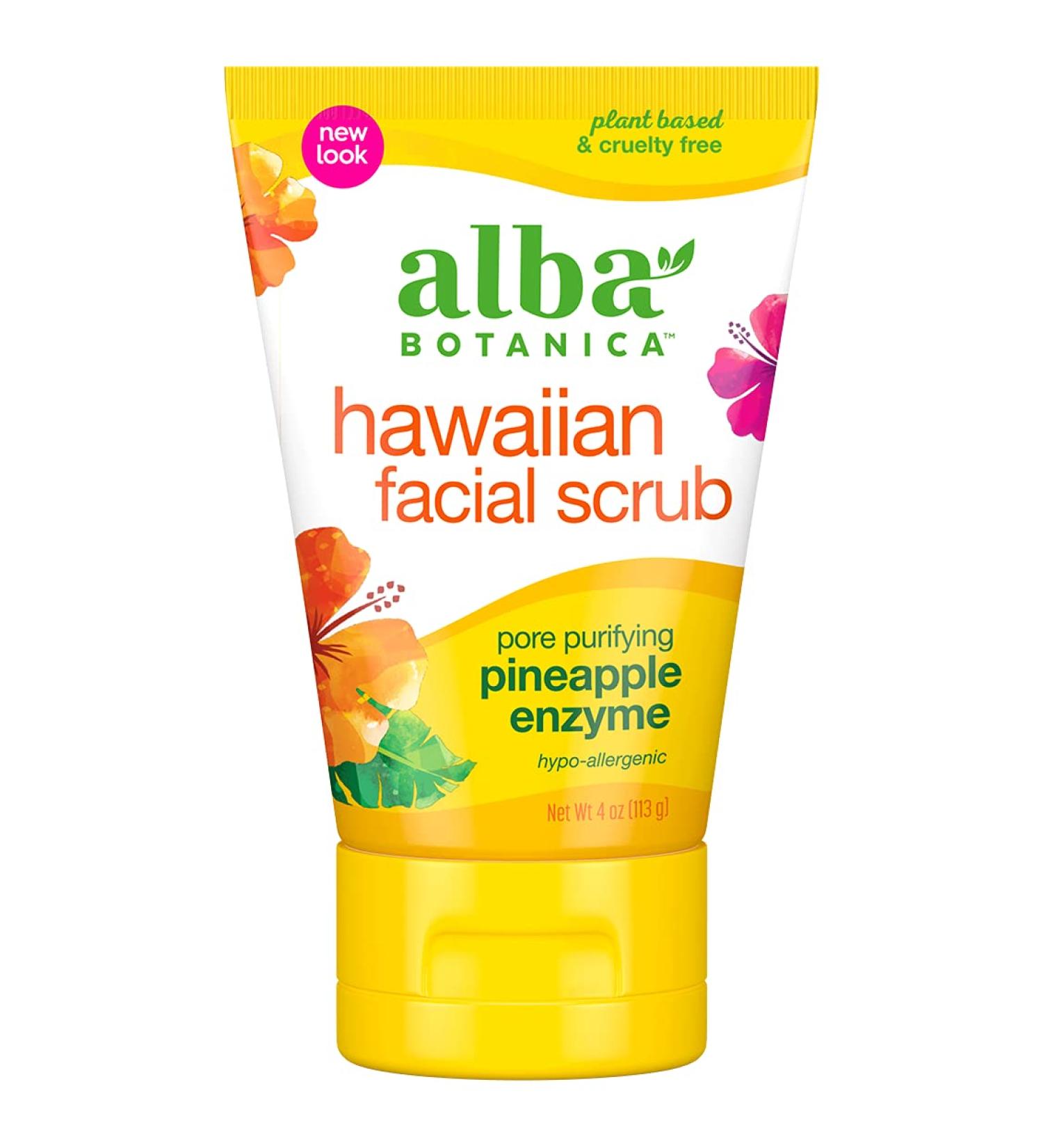 Alba Botanica Hawaiian Facial Scrub - Pineapple Enzyme 4 oz | Natural Exfoliator - Buy Online on SooperMarket.com