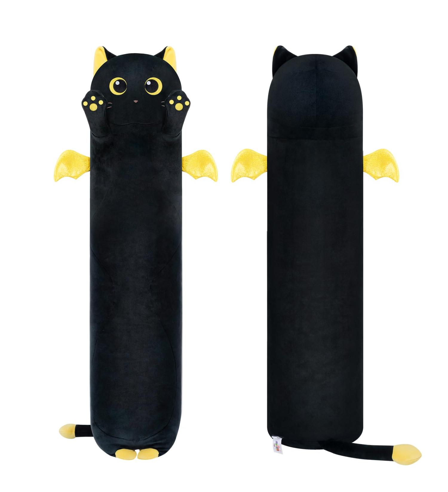 Mewaii 51in Long Moon Eye Black Cat Plush Pillow - Cute Stuffed Animal Toy for Kids - Buy Online on SooperMarket.com
