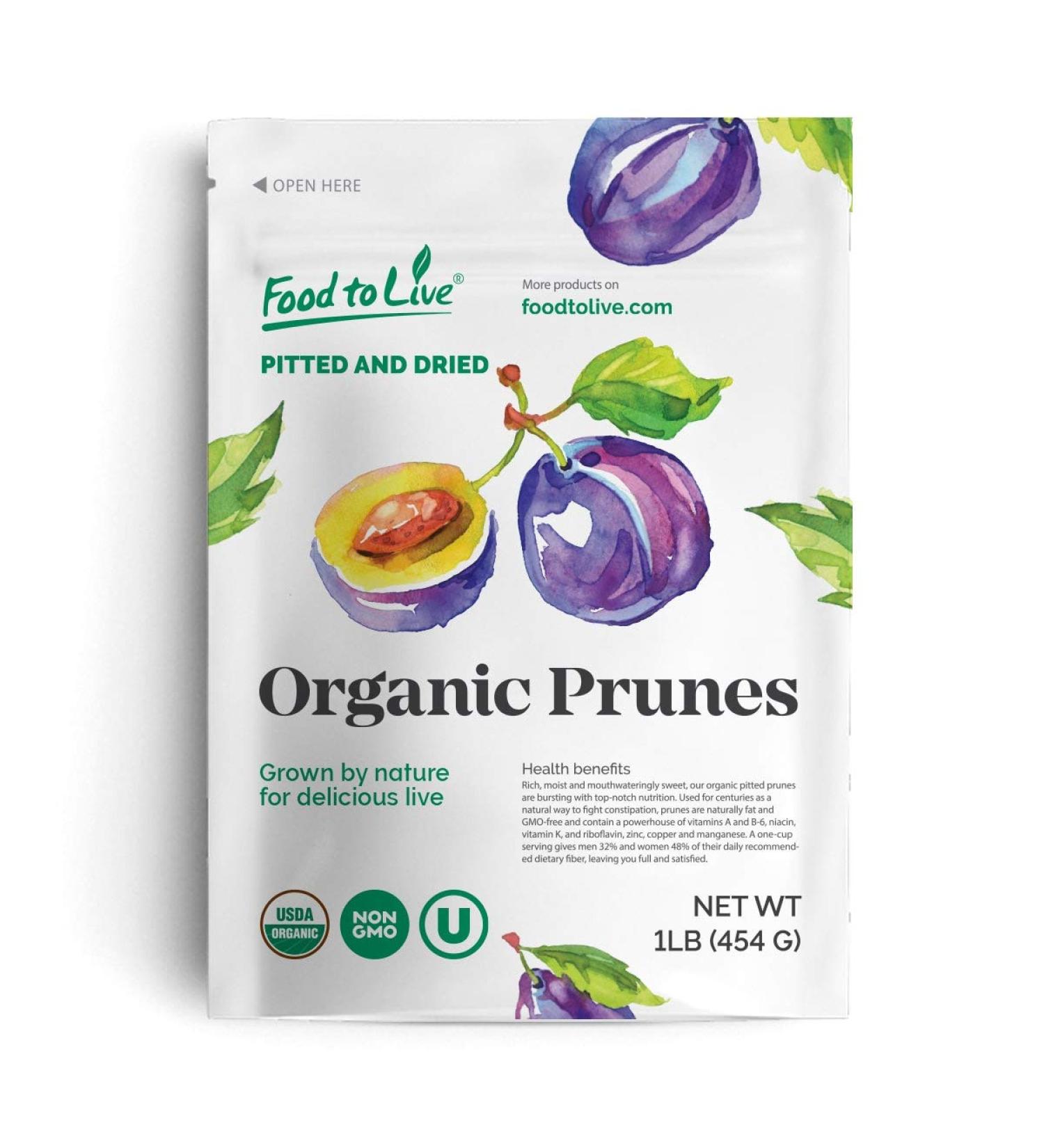 Organic Pitted Prunes  1 Pound  Dried California Plums  Non-GMO  Kosher  Unsulfured  Unsweetened  Bulk 1 Pound (Pack of 1) - Buy Online on SooperMarket.com