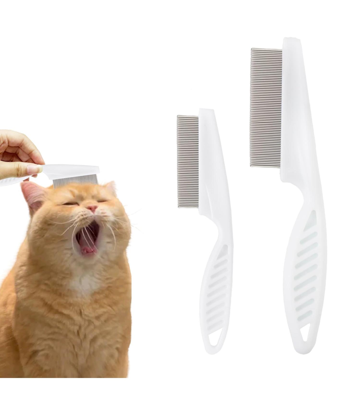 Blmhtwo 2-Piece Flea Comb for Cats & Dogs - Professional Fine-Toothed Pet Care Comb for Flea Tick and Stain Removal - Buy Online on SooperMarket.com