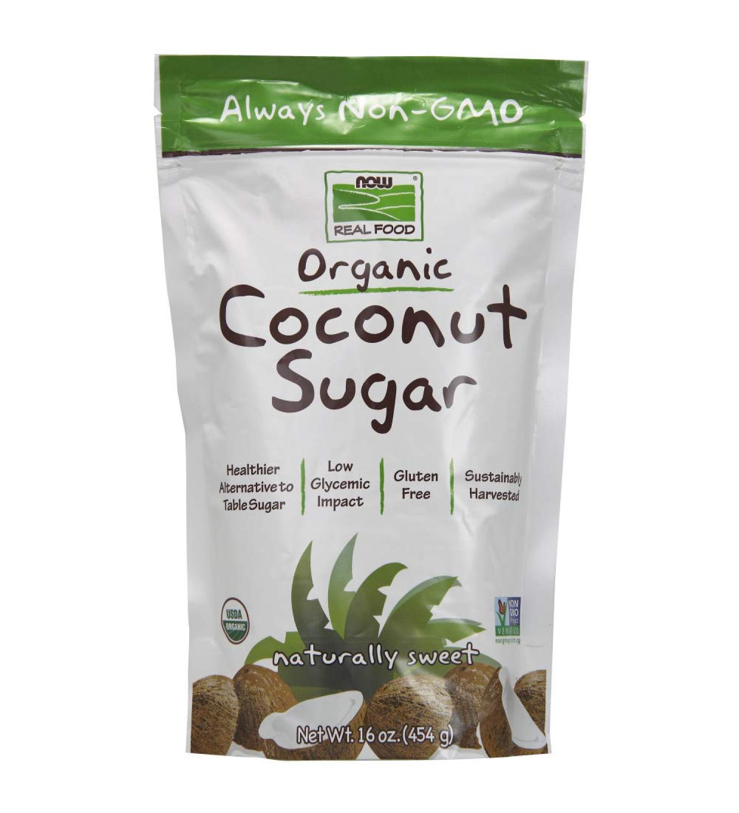Now Foods Organic Coconut Sugar 16 oz - Real Food Sweetener - Buy Online on SooperMarket.com