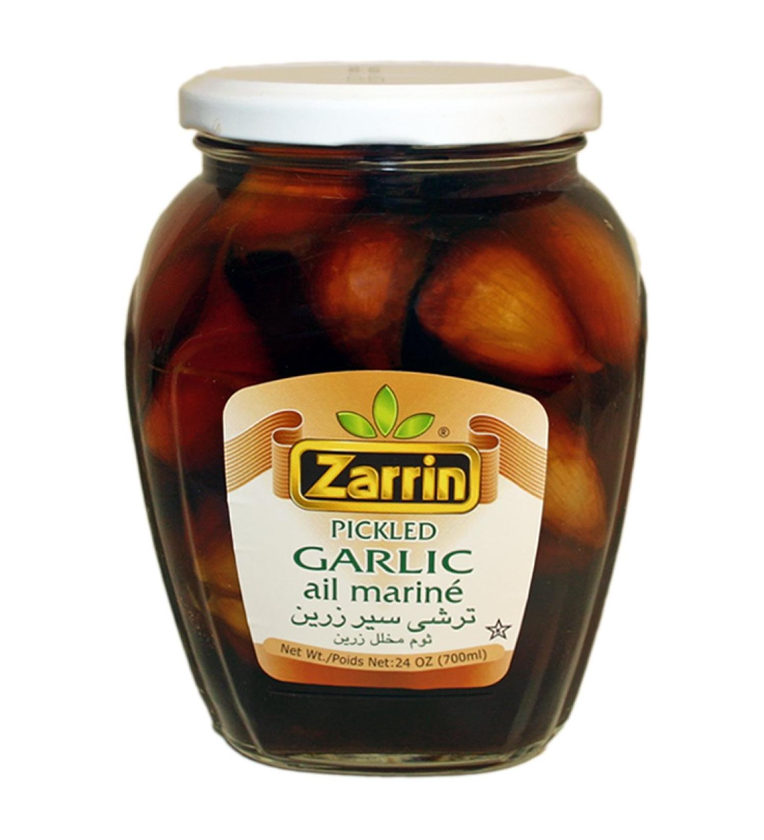 Zarrin Pickled Garlic 24 Oz (700ml) - Delicious and Flavorful Pickled Garlic for Your Culinary Creations - Buy Online on SooperMarket.com