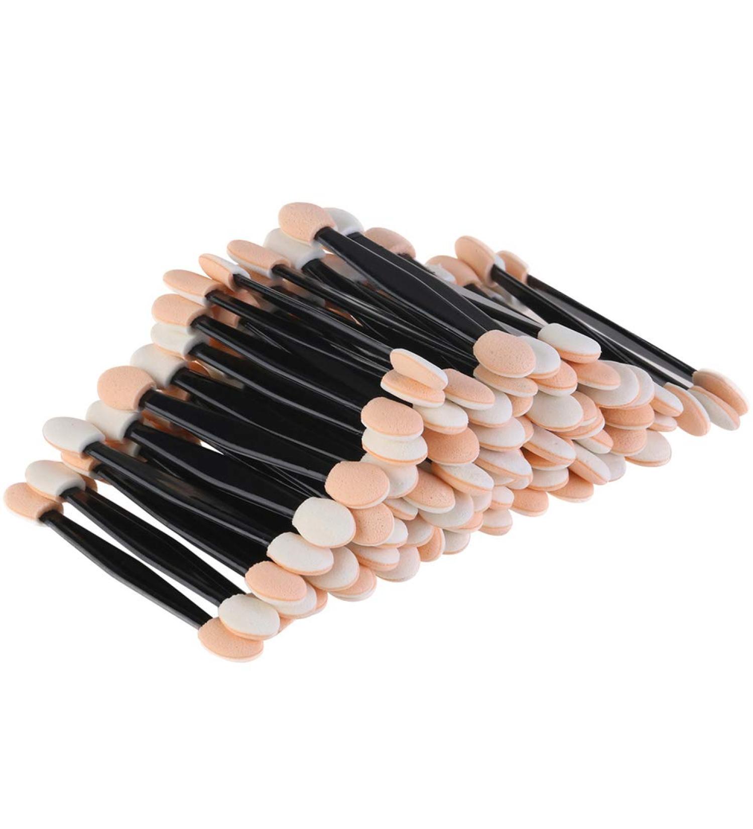 JASSINS 150 Pack Eyeshadow Applicators Disposable Eyeshadow Sponge Brush Double-Sided Eye Makeup Sponge Applicators (Skin+White) - Buy Online on SooperMarket.com